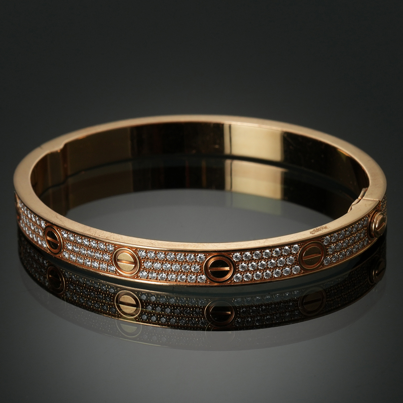 CARTIER(USED)까르띠에 러브 브레이슬릿 다이아몬드 파베 세팅#18