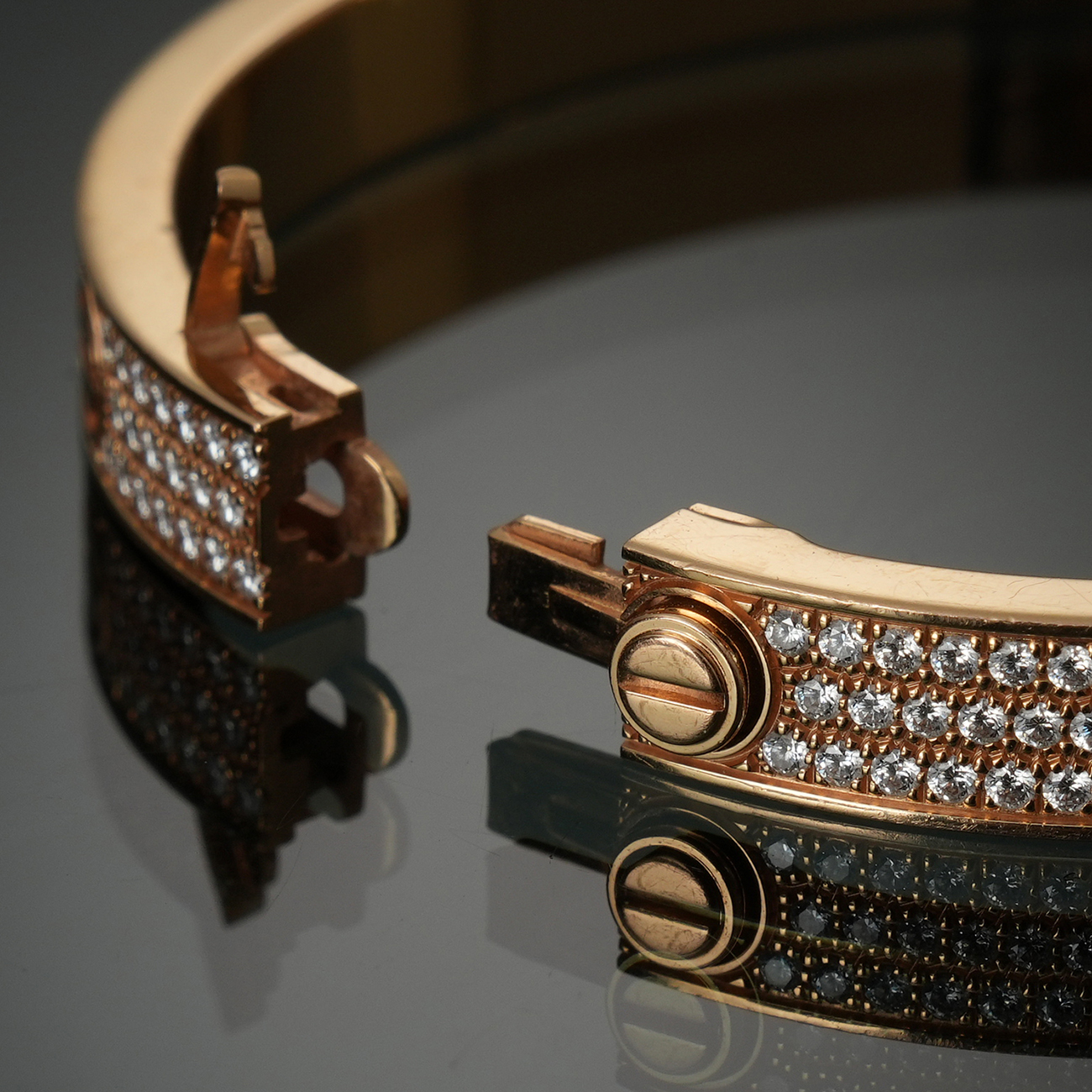 CARTIER(USED)까르띠에 러브 브레이슬릿 다이아몬드 파베 세팅#18