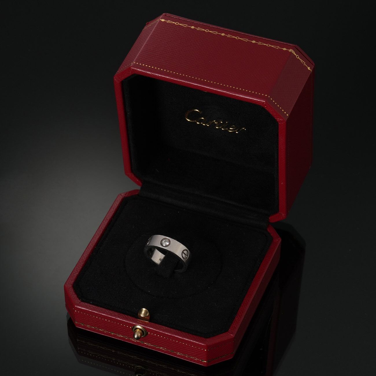 CARTIER(USED)까르띠에 1P 플리티넘 러브링 #49
