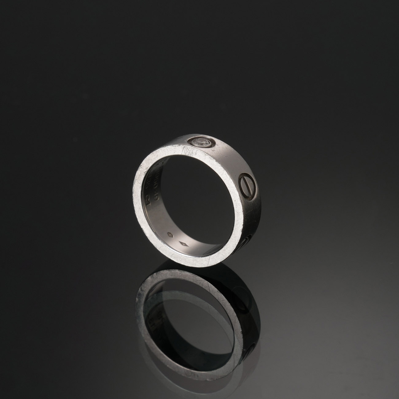 CARTIER(USED)까르띠에 1P 플리티넘 러브링 #49
