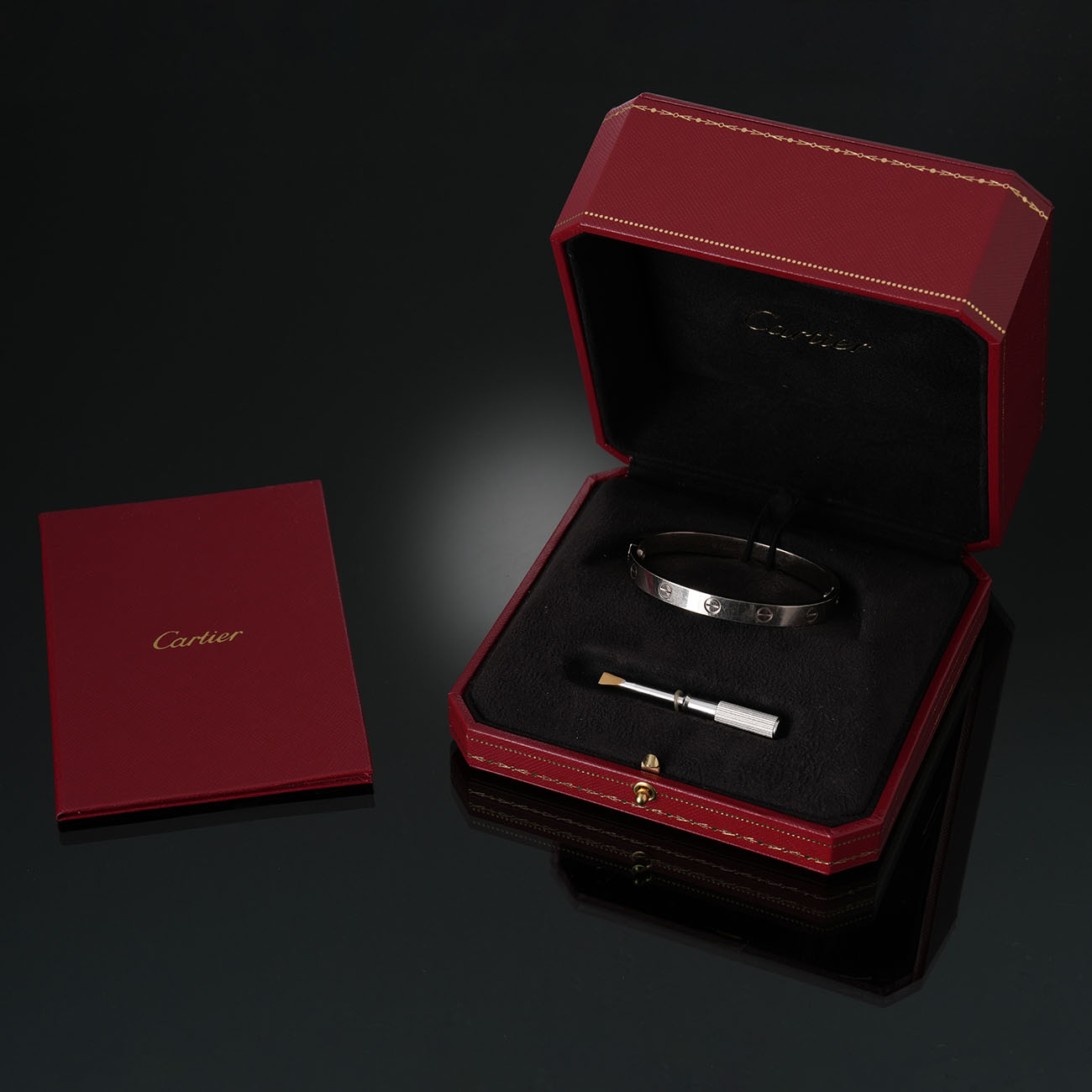 CARTIER(USED)까르띠에 러브 브레이슬릿 화이트골드 #16