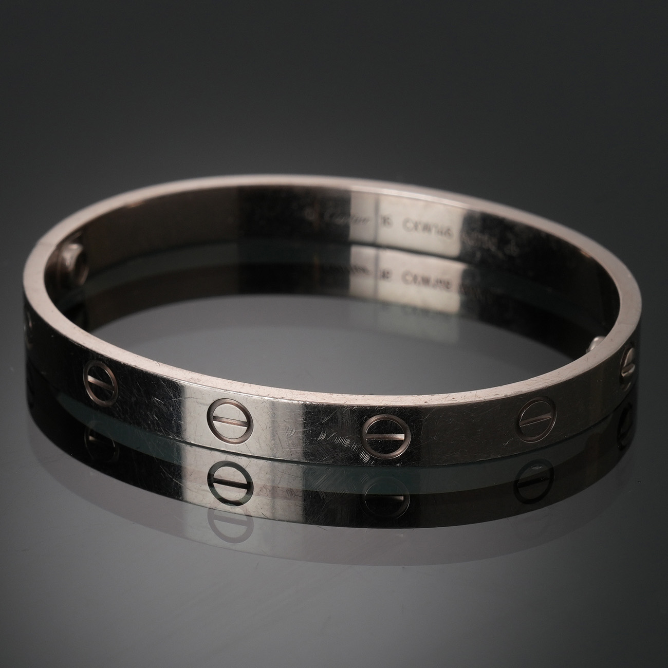 CARTIER(USED)까르띠에 러브 브레이슬릿 화이트골드 #16