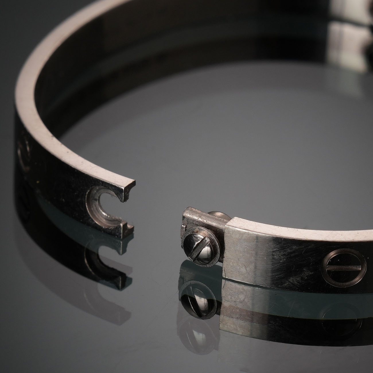 CARTIER(USED)까르띠에 러브 브레이슬릿 화이트골드 #16