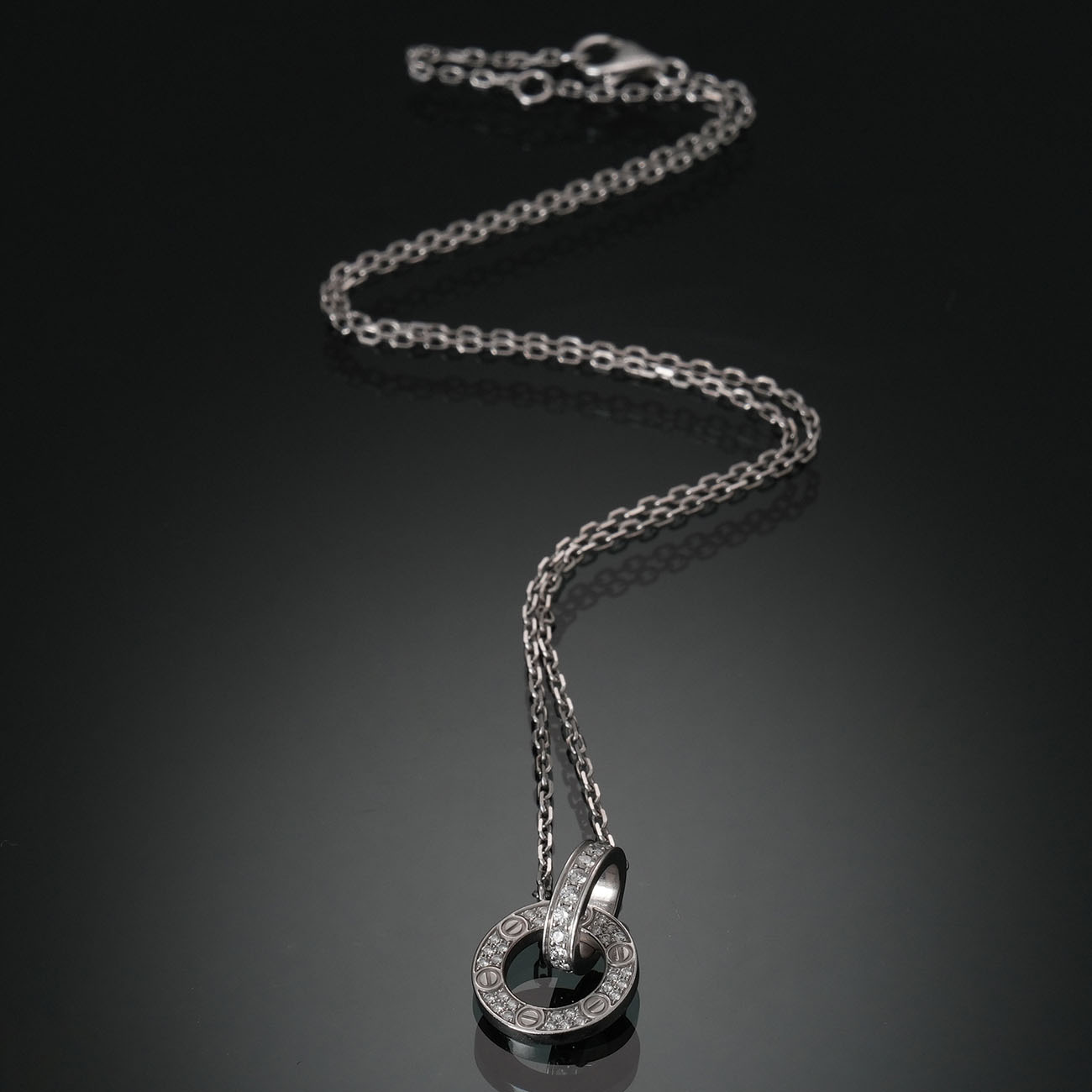 CARTIER(USED)까르띠에 러브 다이아 네크리스
