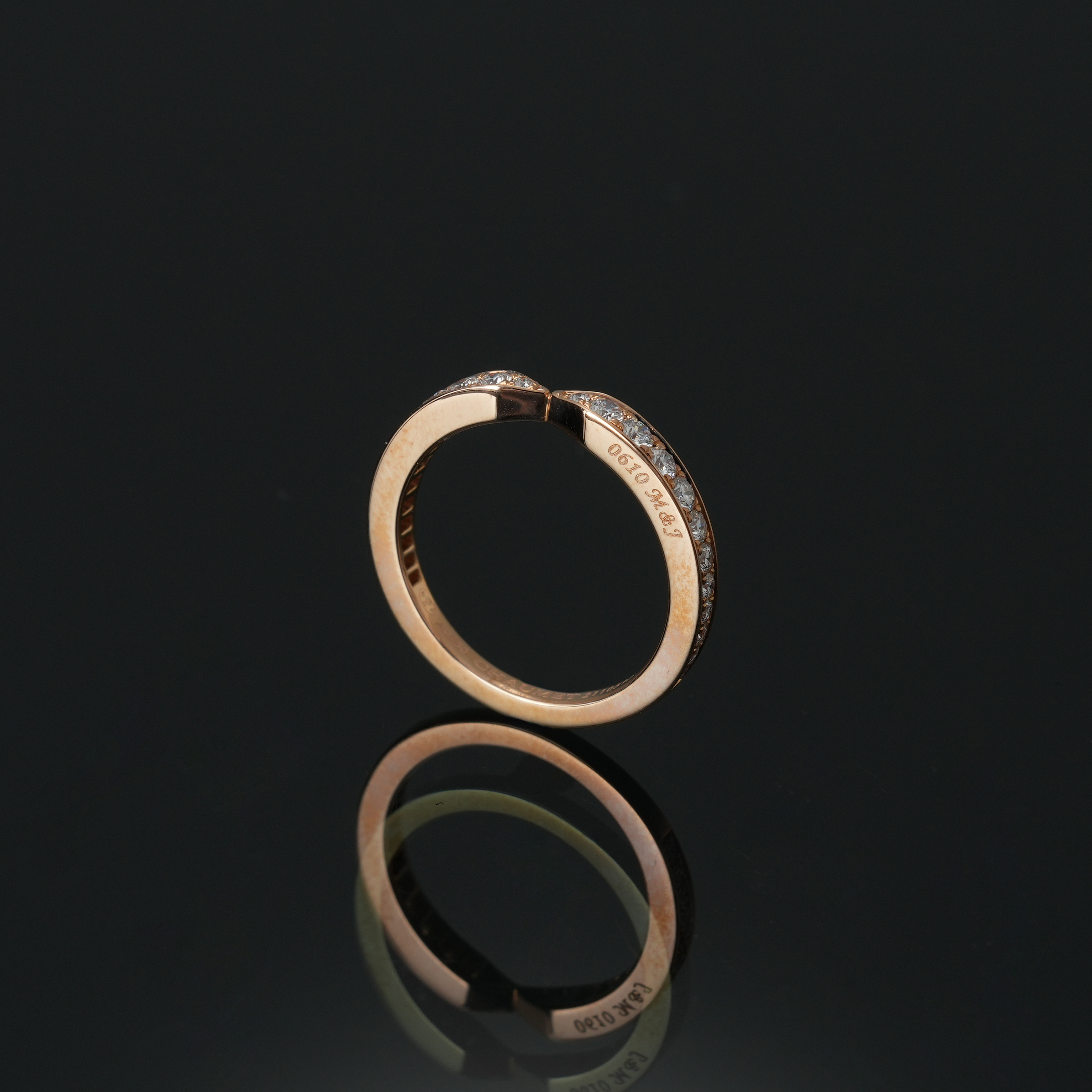 CHAUMET(USED)쇼메 하프 다이아 트리옹프 웨딩 밴드 #48