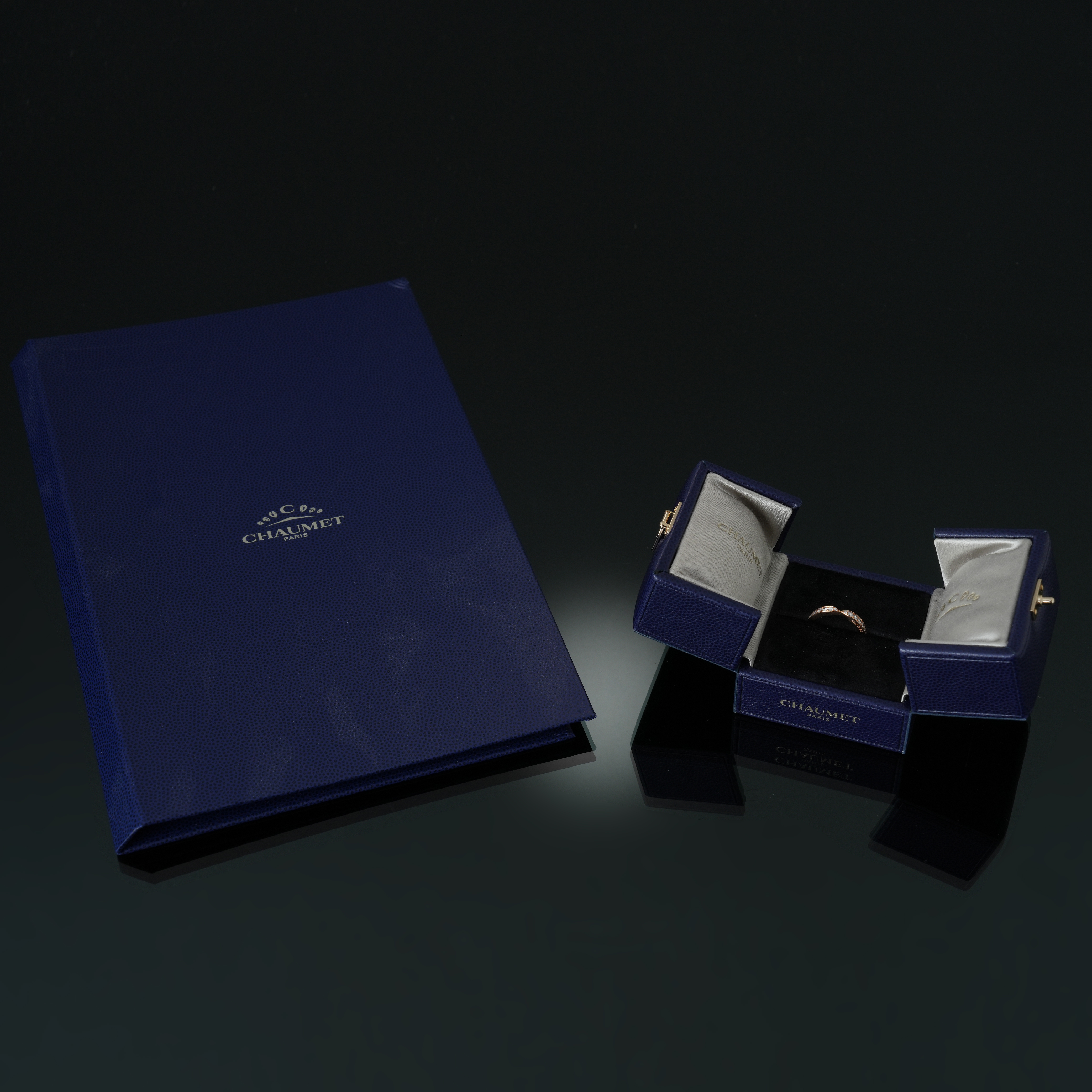 CHAUMET(USED)쇼메 하프 다이아 트리옹프 웨딩 밴드 #48