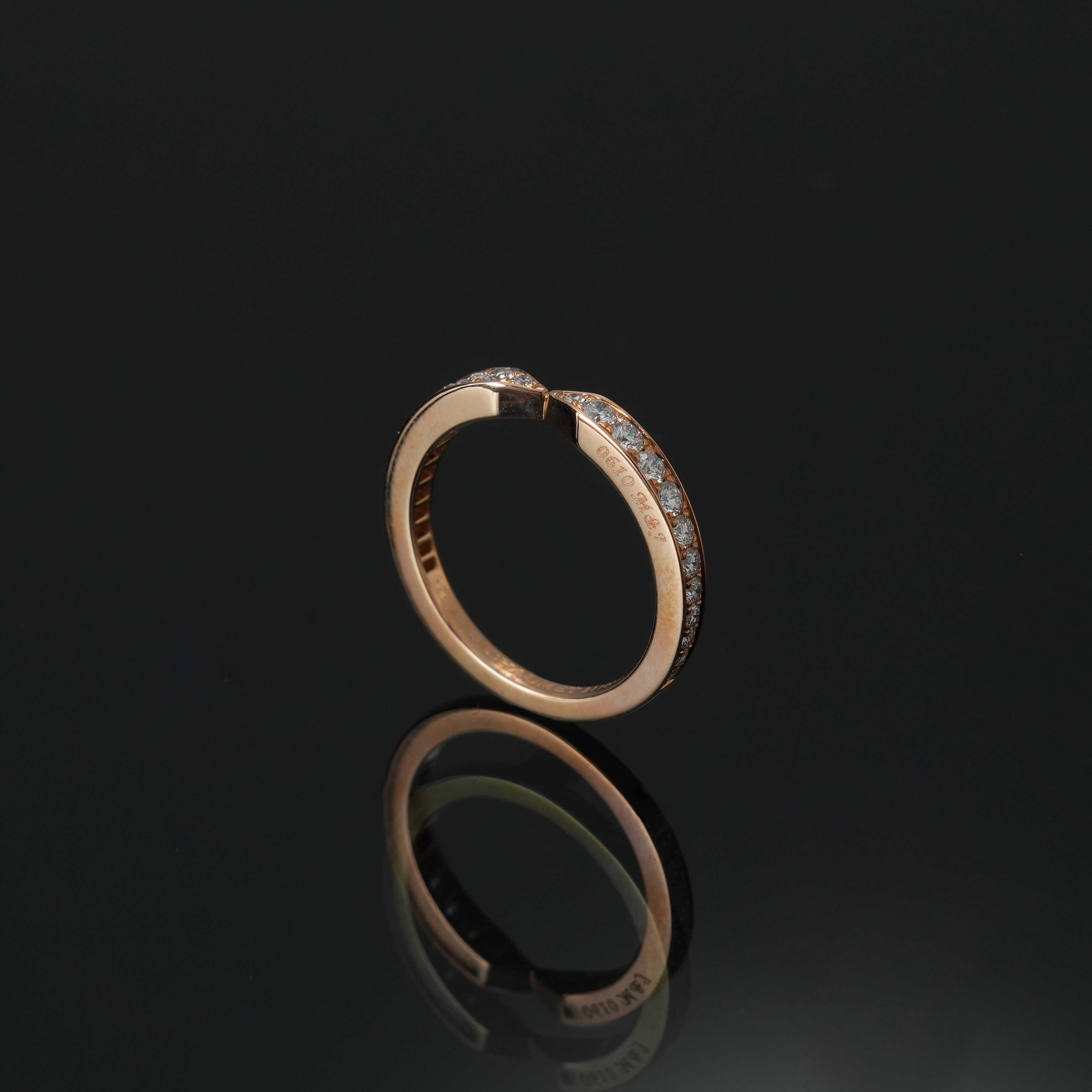 CHAUMET(USED)쇼메 하프 다이아 트리옹프 웨딩 밴드 #48