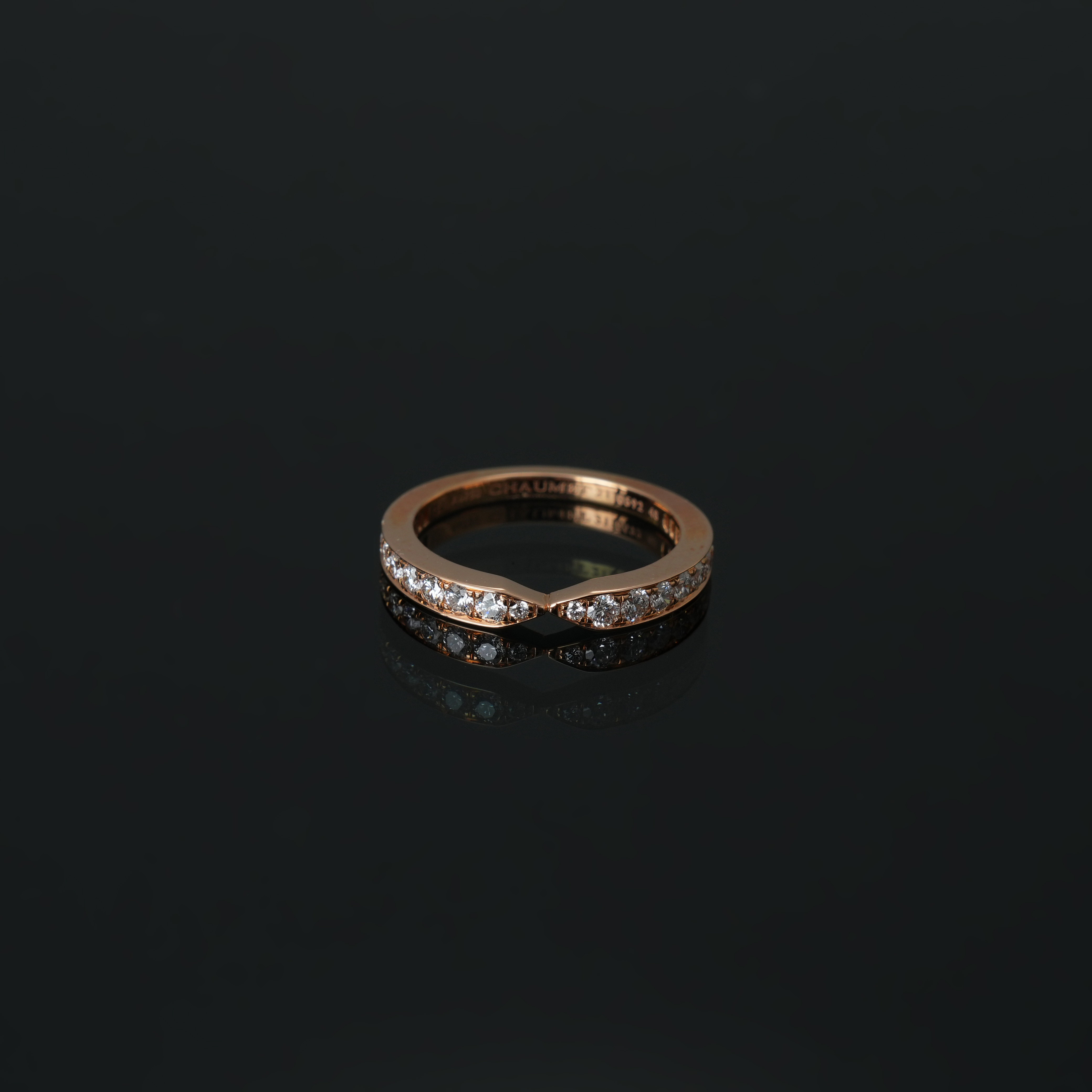 CHAUMET(USED)쇼메 하프 다이아 트리옹프 웨딩 밴드 #48