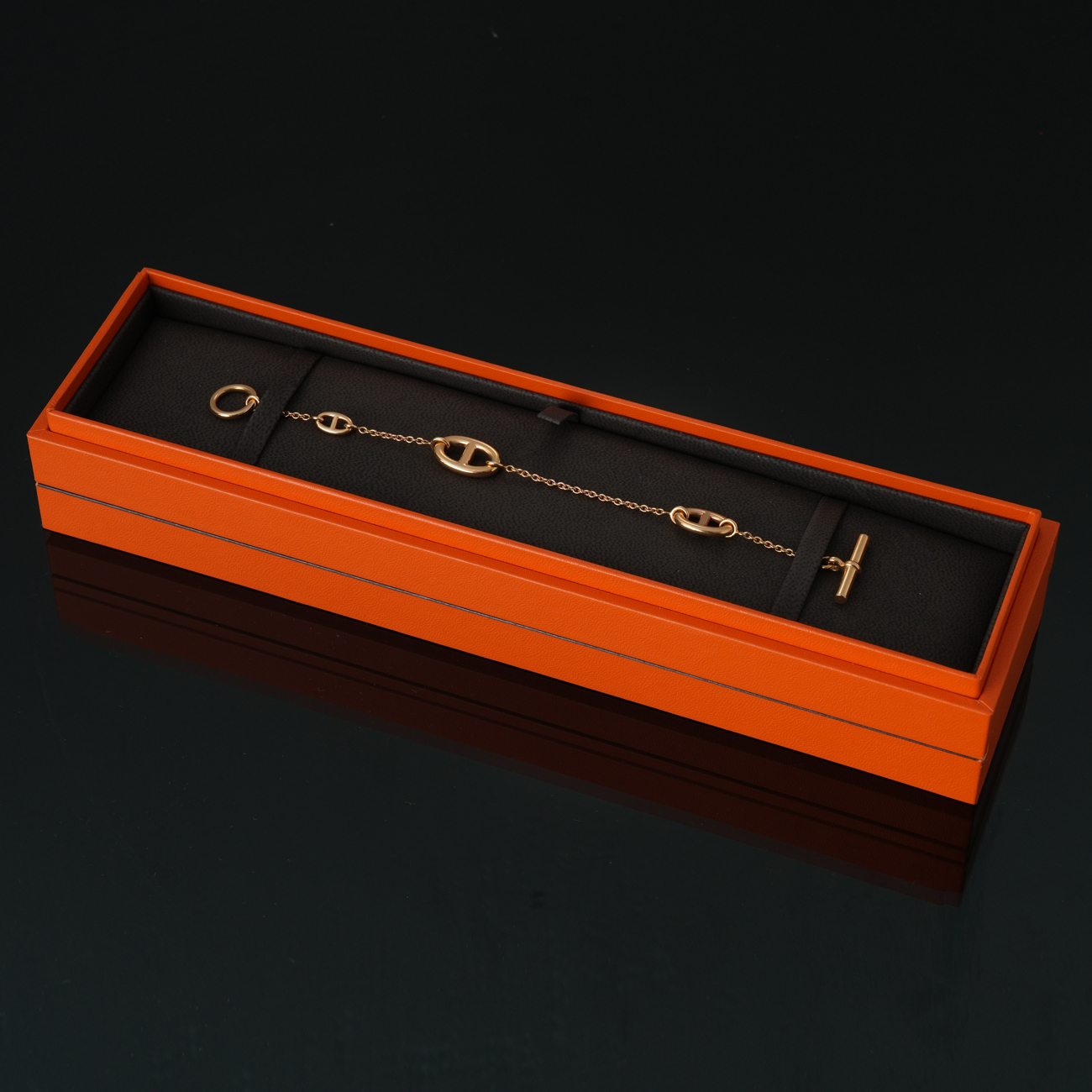 HERMES(USED)에르메스 샹달 파랑돌 체인 브레이슬릿 PM