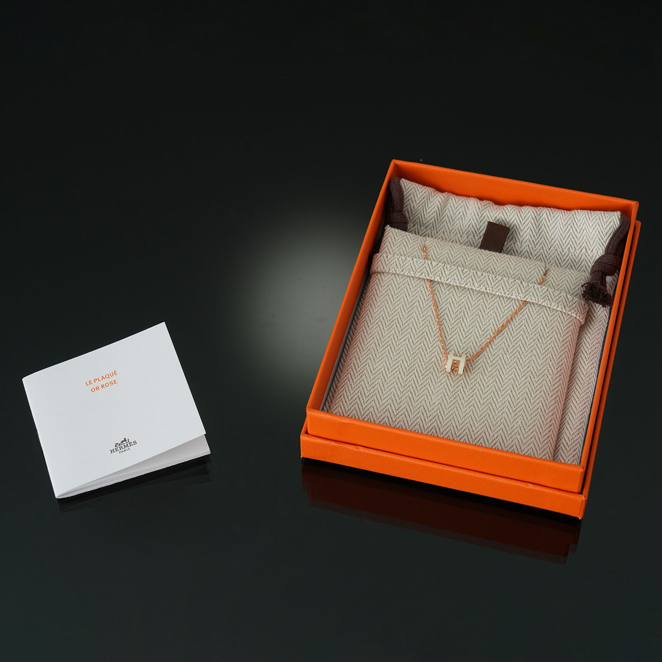 HERMES(NEW)에르메스 미니 팝아슈 핑크골드 화이트 네크리스 (새상품) NEW PRODUCT