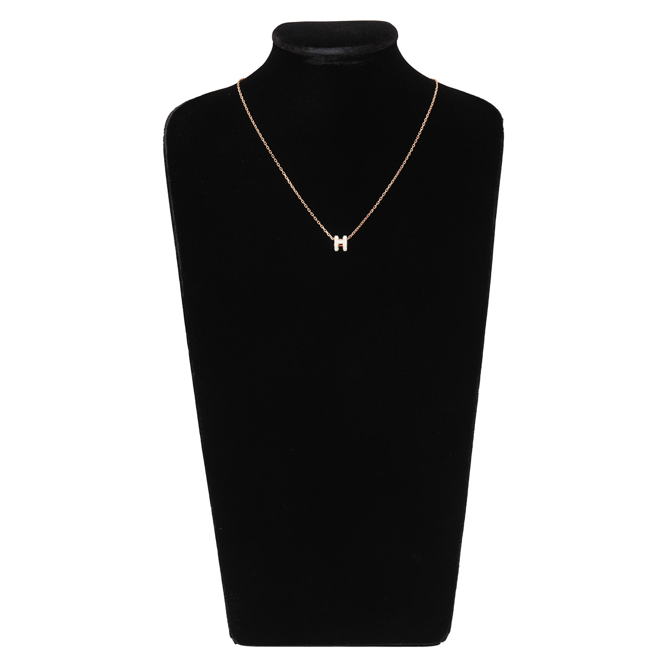 HERMES(NEW)에르메스 팝아슈 미니 네크리스 화이트 로즈골드 (새상품) NEW PRODUCT