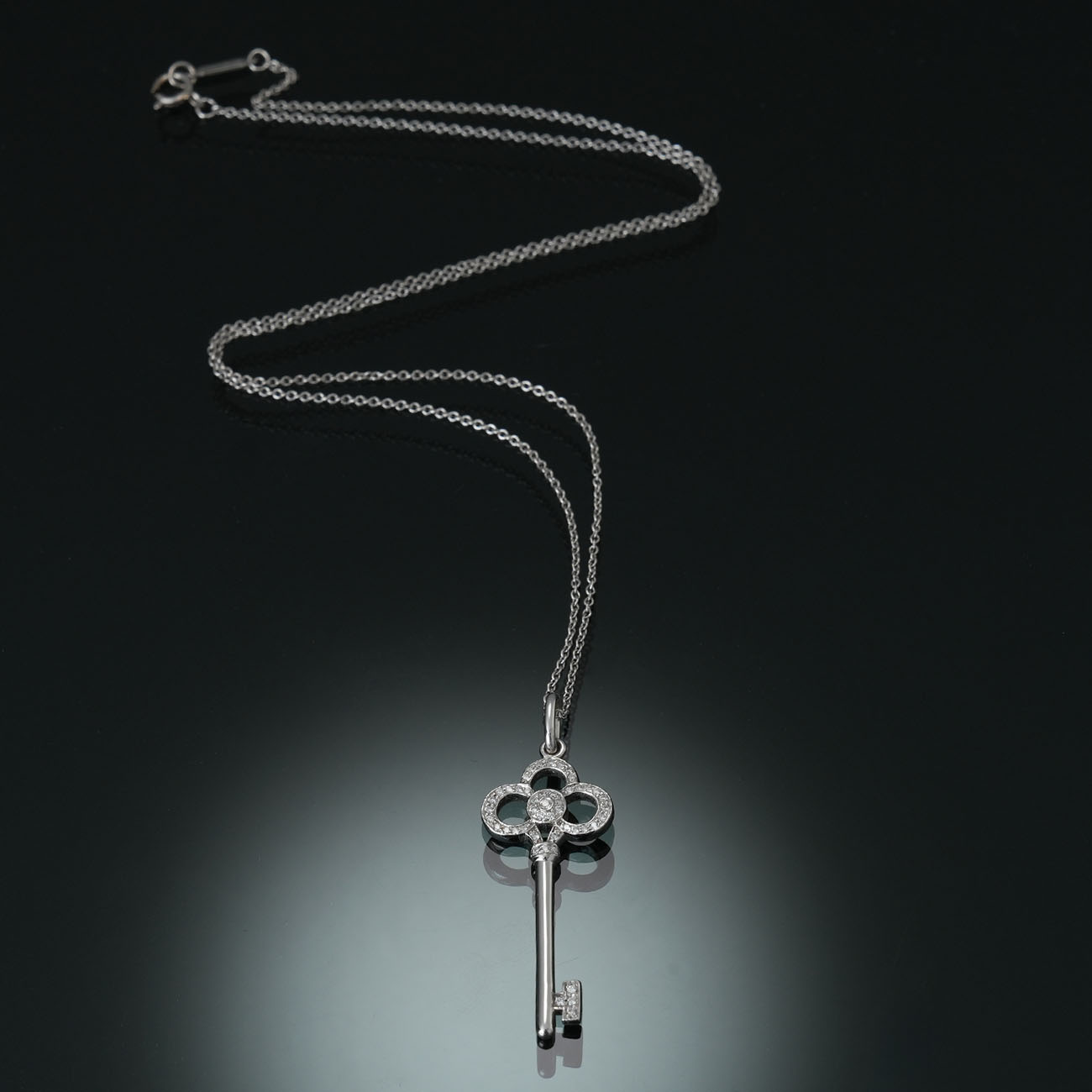 TIFFANY(USED)티파니앤코 다이아몬드 크라운 키 네크리스