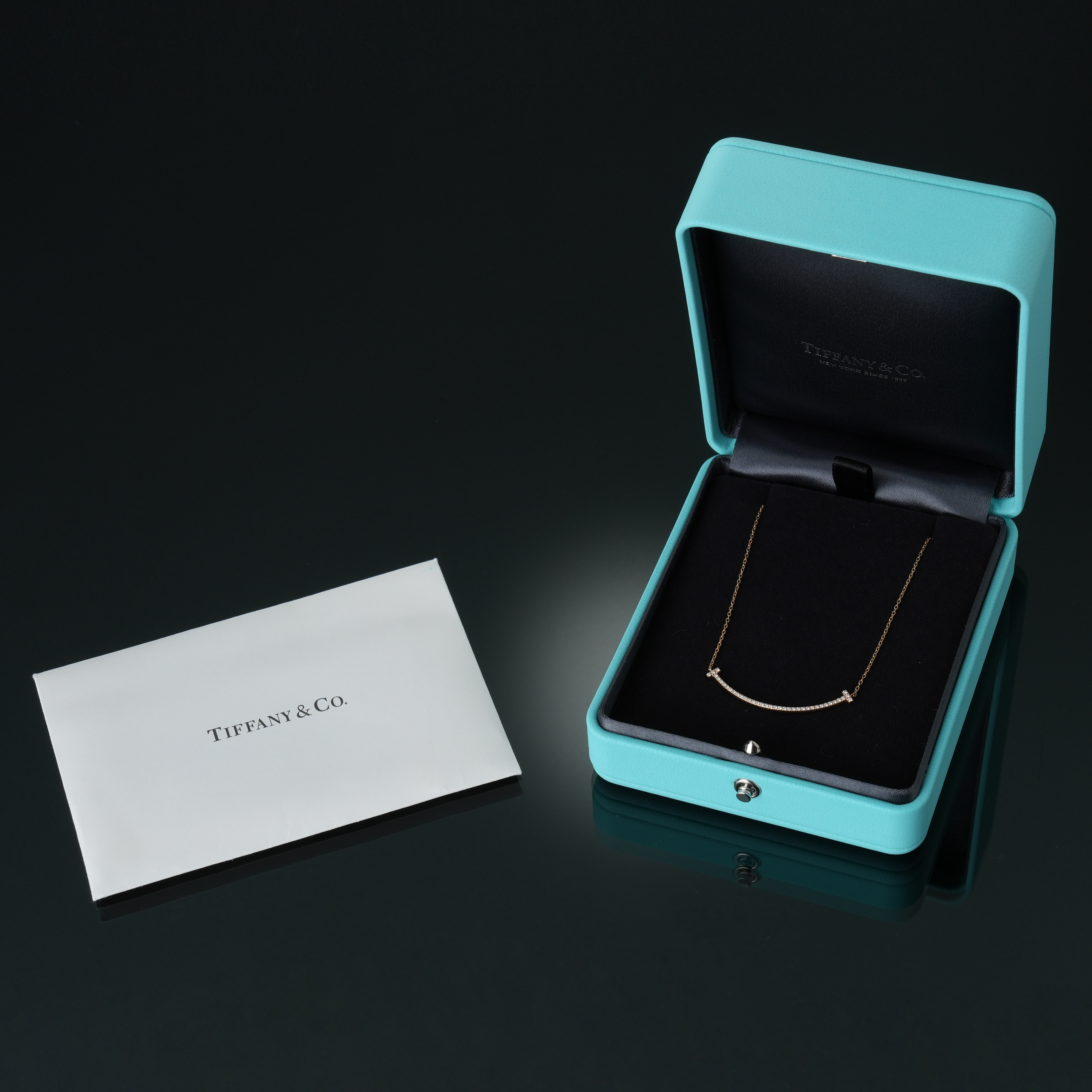 TIFFANY(USED)티파니 다이아 T 스마일 네크리스
