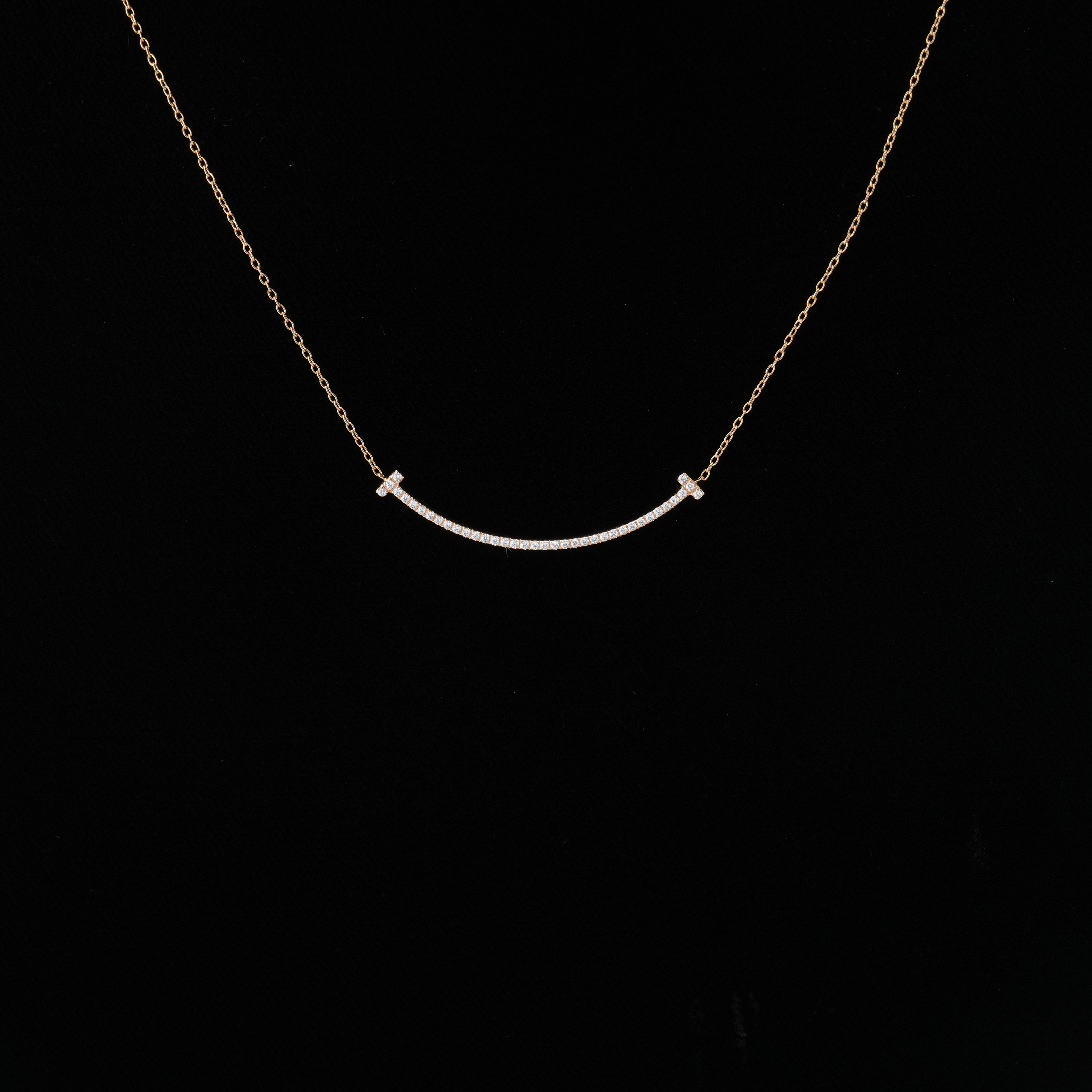 TIFFANY(USED)티파니 다이아 T 스마일 네크리스