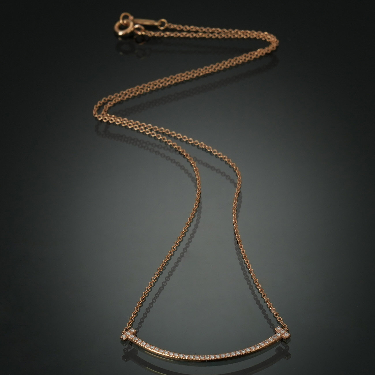 TIFFANY&CO(USED)티파니앤코 다이아 티 스마일 네크리스 SM