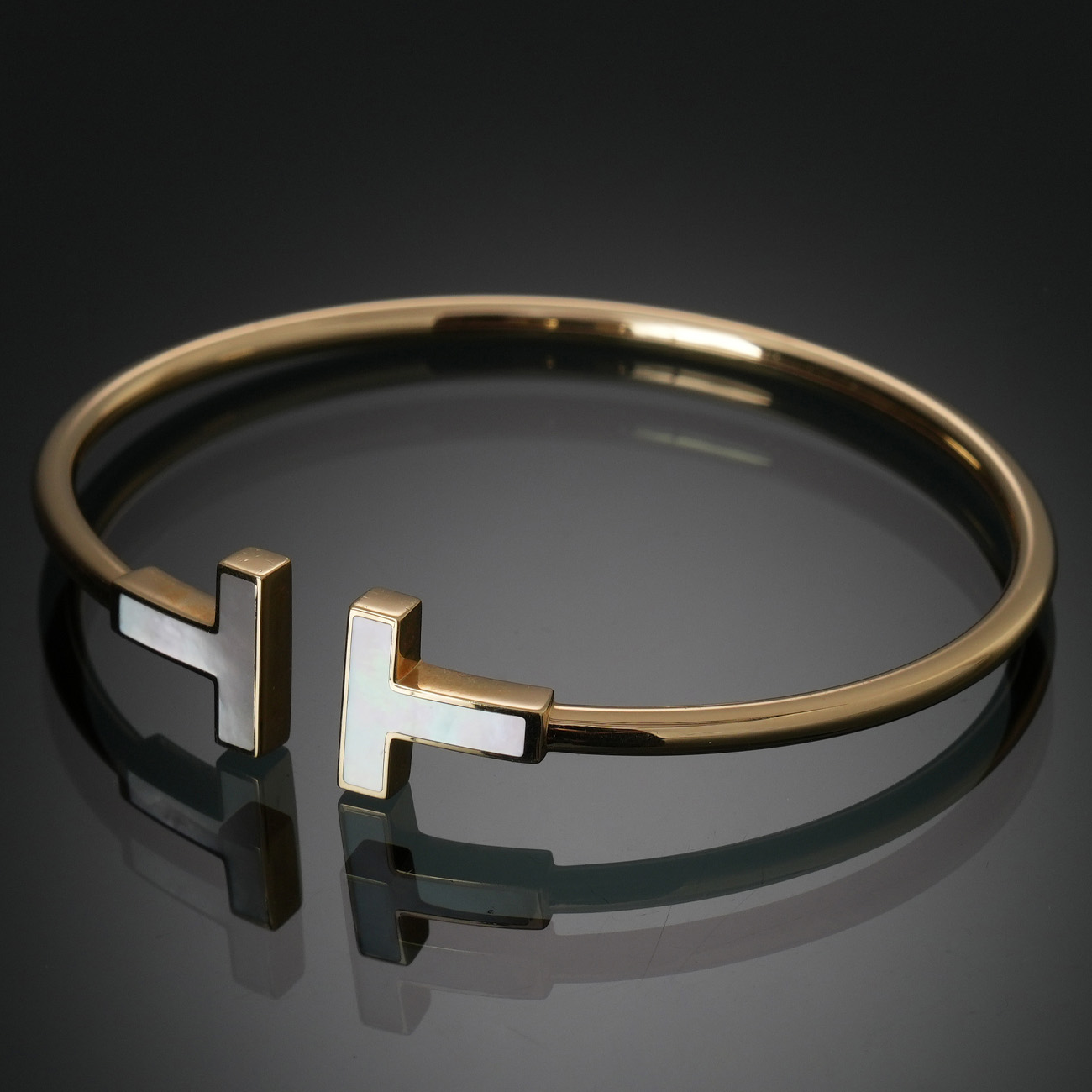 TIFFANY&CO(USED)티파니앤코 티 와이어 브레이슬릿 마더오브 펄 #SM