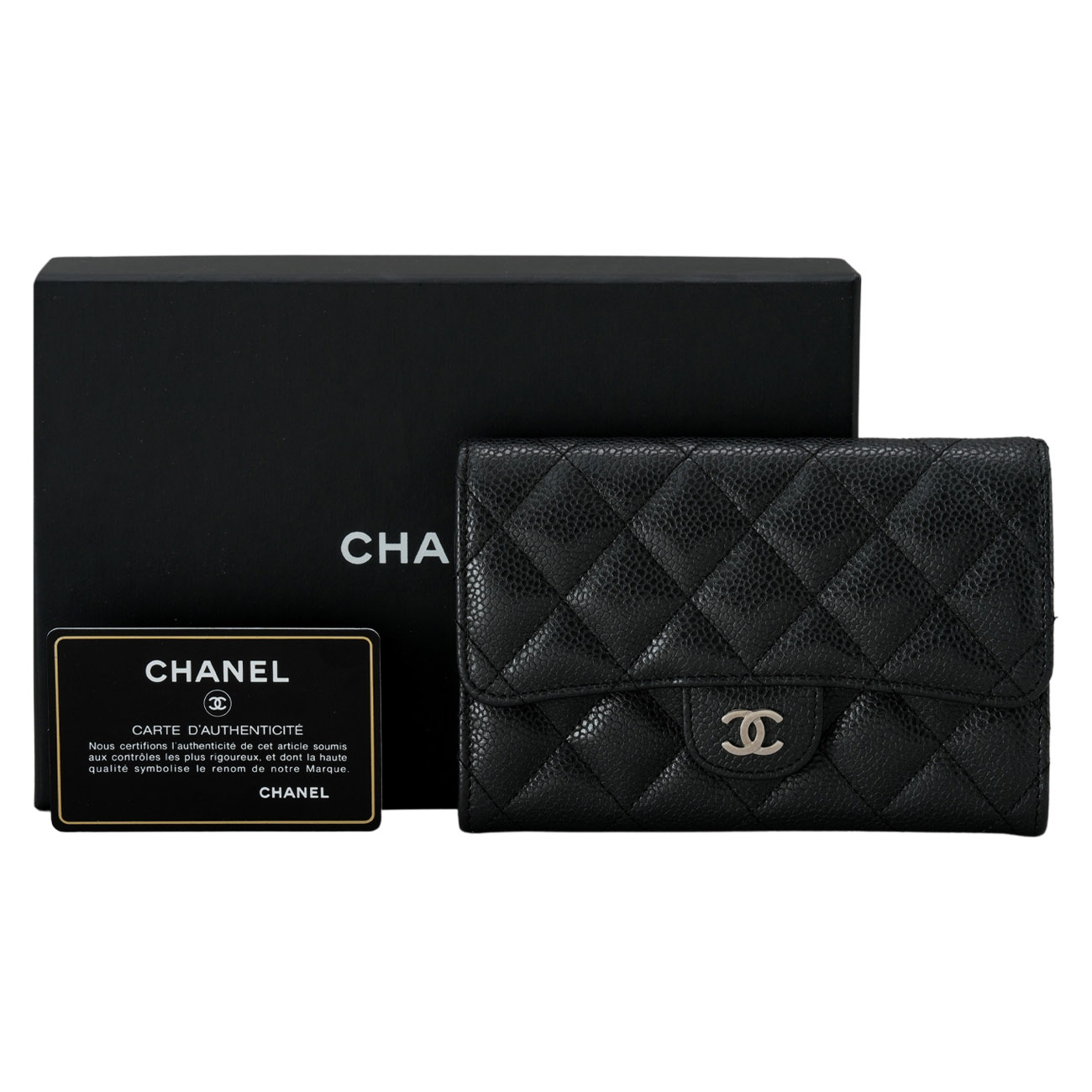 CHANEL(USED)샤넬 A31505 캐비어 클래식 중지갑