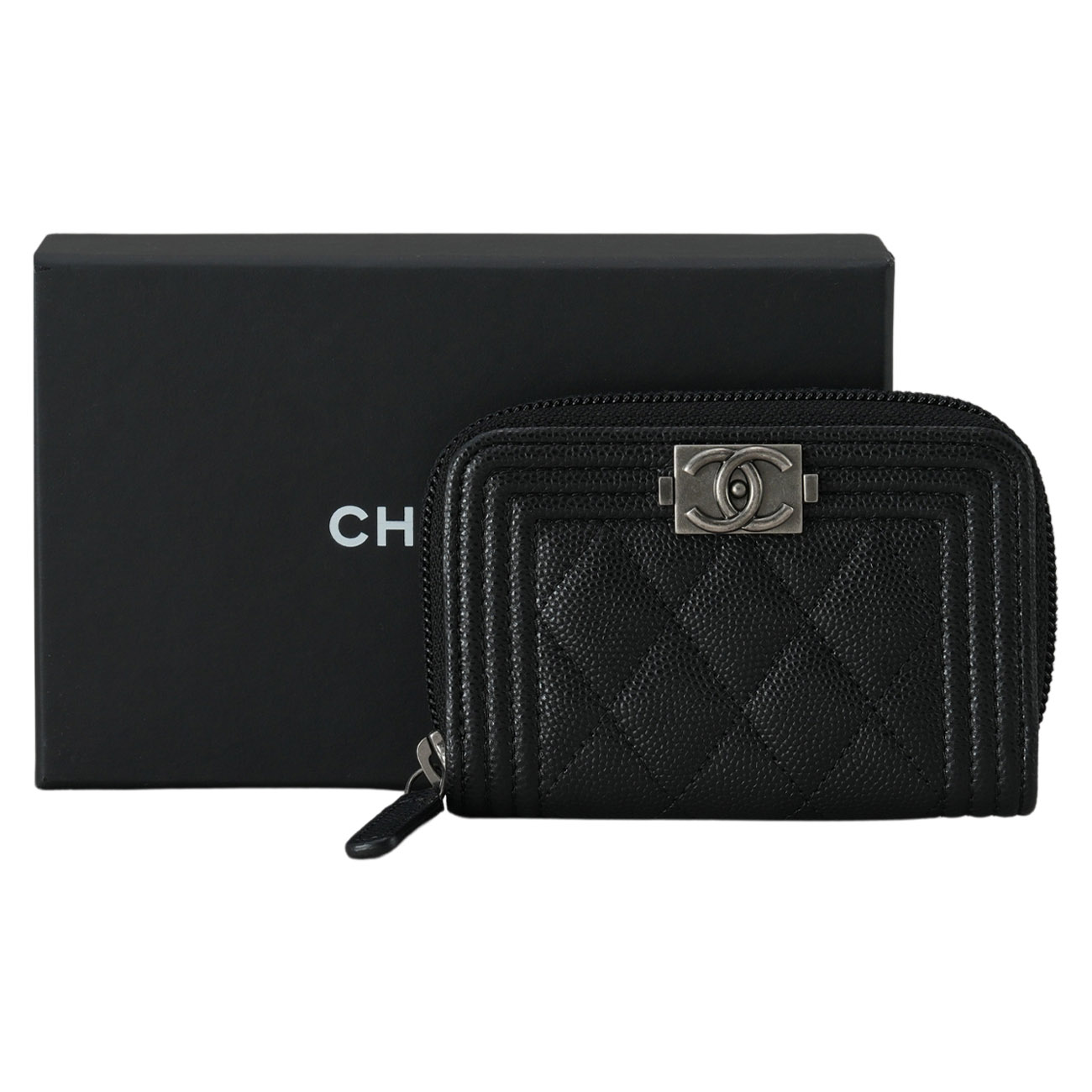 CHANEL(USED)샤넬 보이샤넬 지퍼 카드지갑