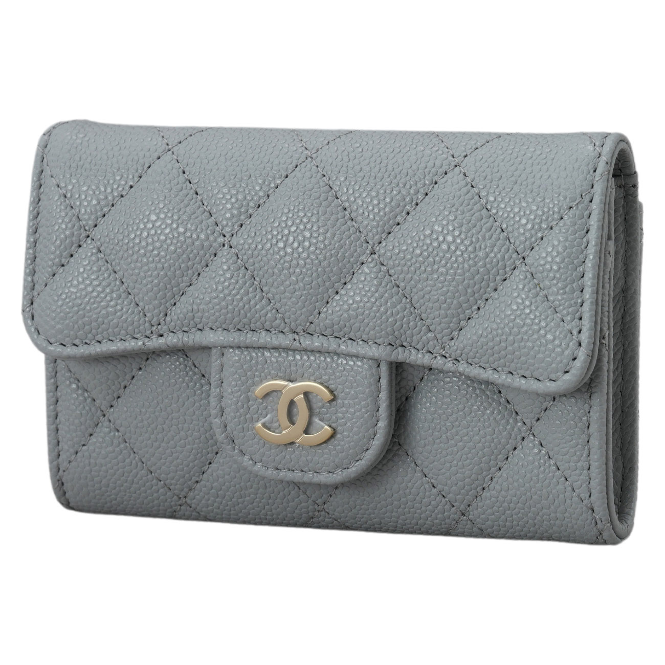 CHANEL(USED)샤넬 캐비어 클래식 플랩 카드지갑
