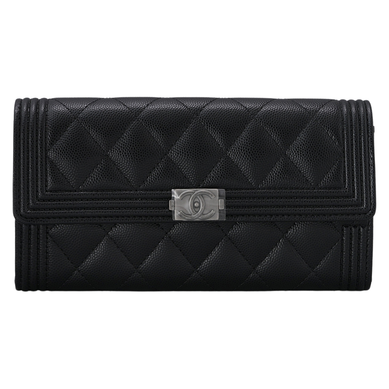 CHANEL(USED)샤넬 A80286 캐비어 보이샤넬 장지갑