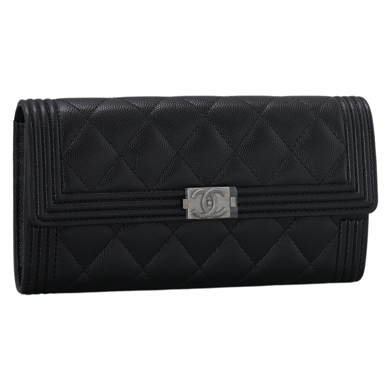 CHANEL(USED)샤넬 A80286 캐비어 보이샤넬 장지갑