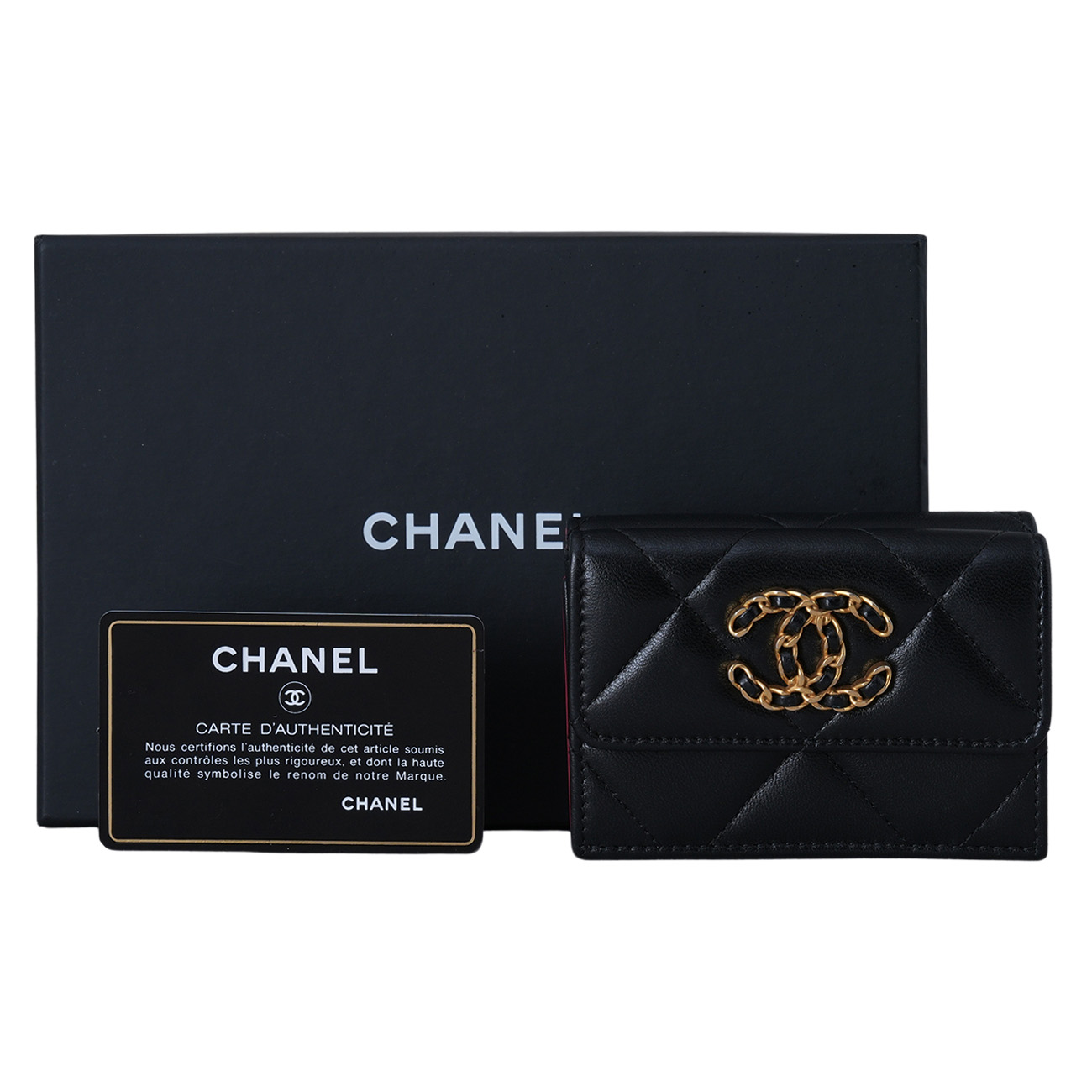 CHANEL(USED)샤넬 19 3단 반지갑
