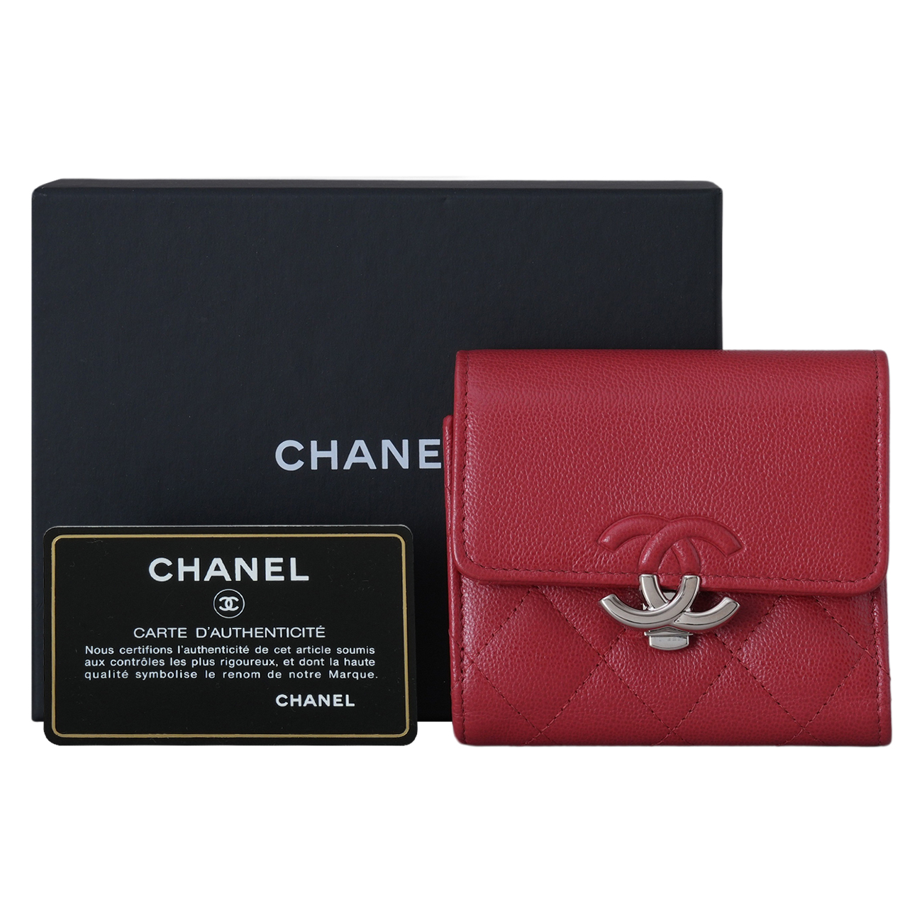 CHANEL(USED)샤넬 시즌 CC로고 반지갑