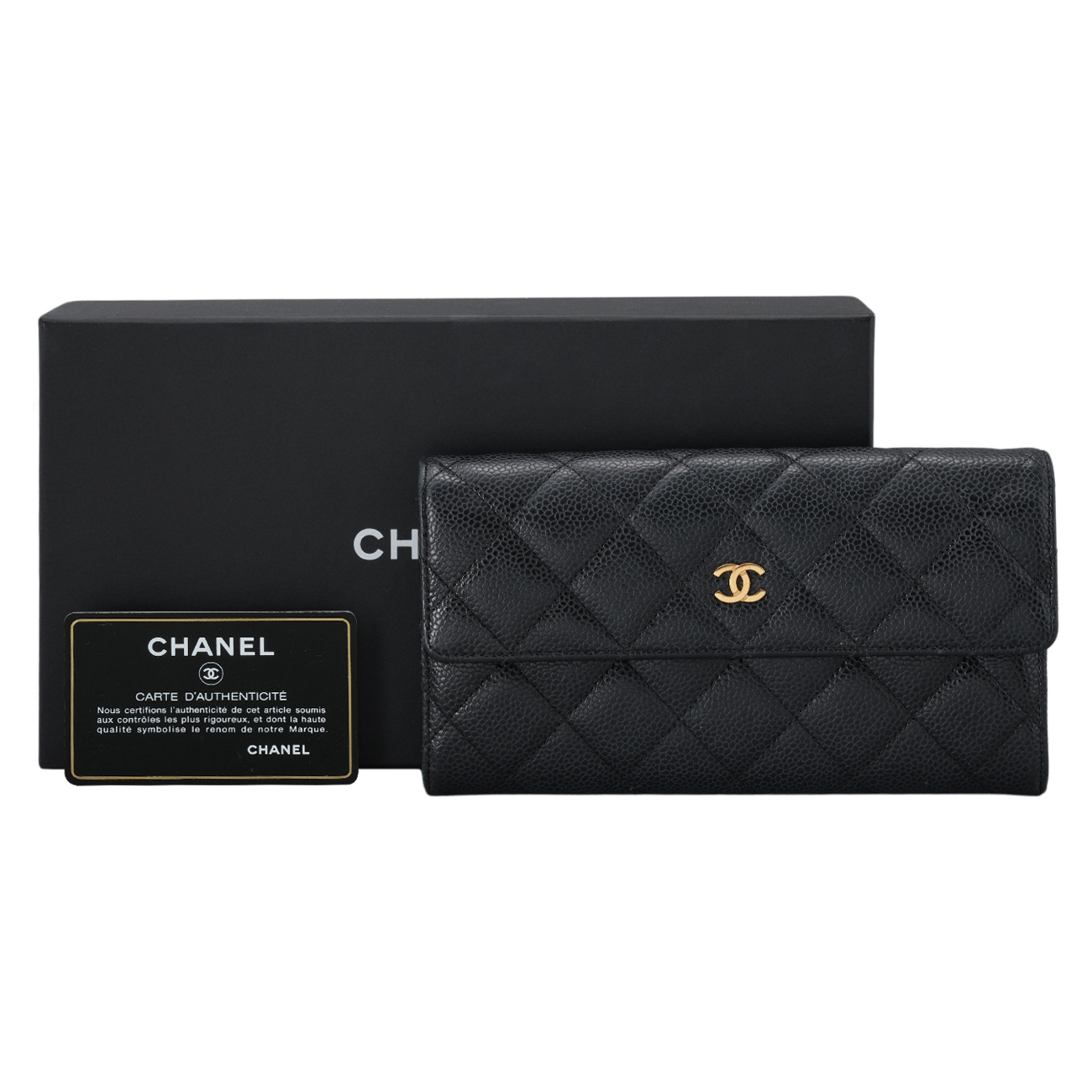 CHANEL(USED)샤넬 A50096 캐비어 장지갑