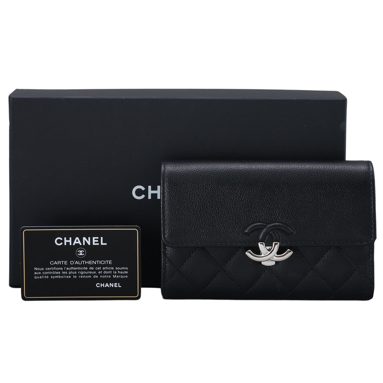 CHANEL(USED)샤넬 A84425 시즌 플랩 중지갑