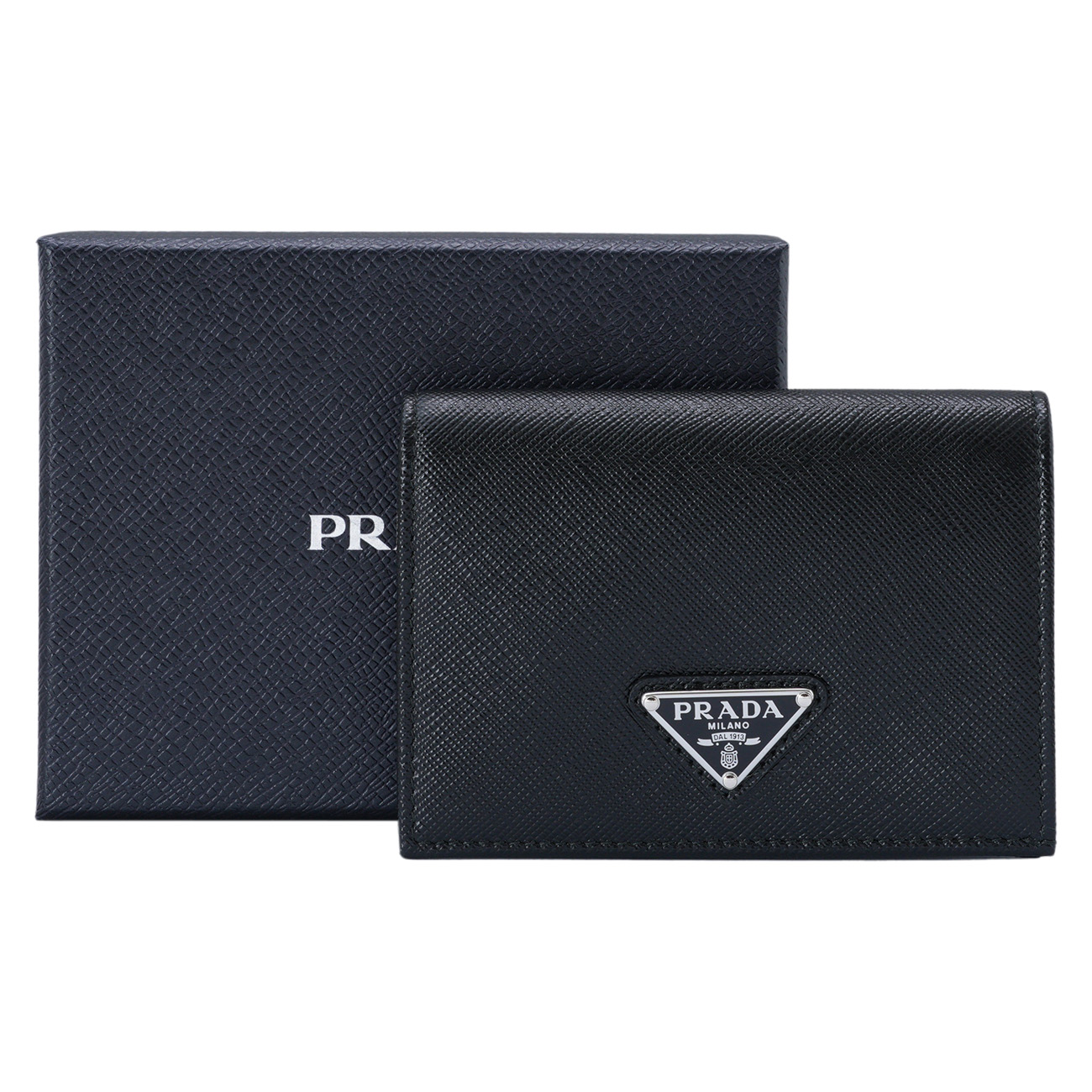 PRADA(USED)프라다 1MV021 사피아노 로고 반지갑