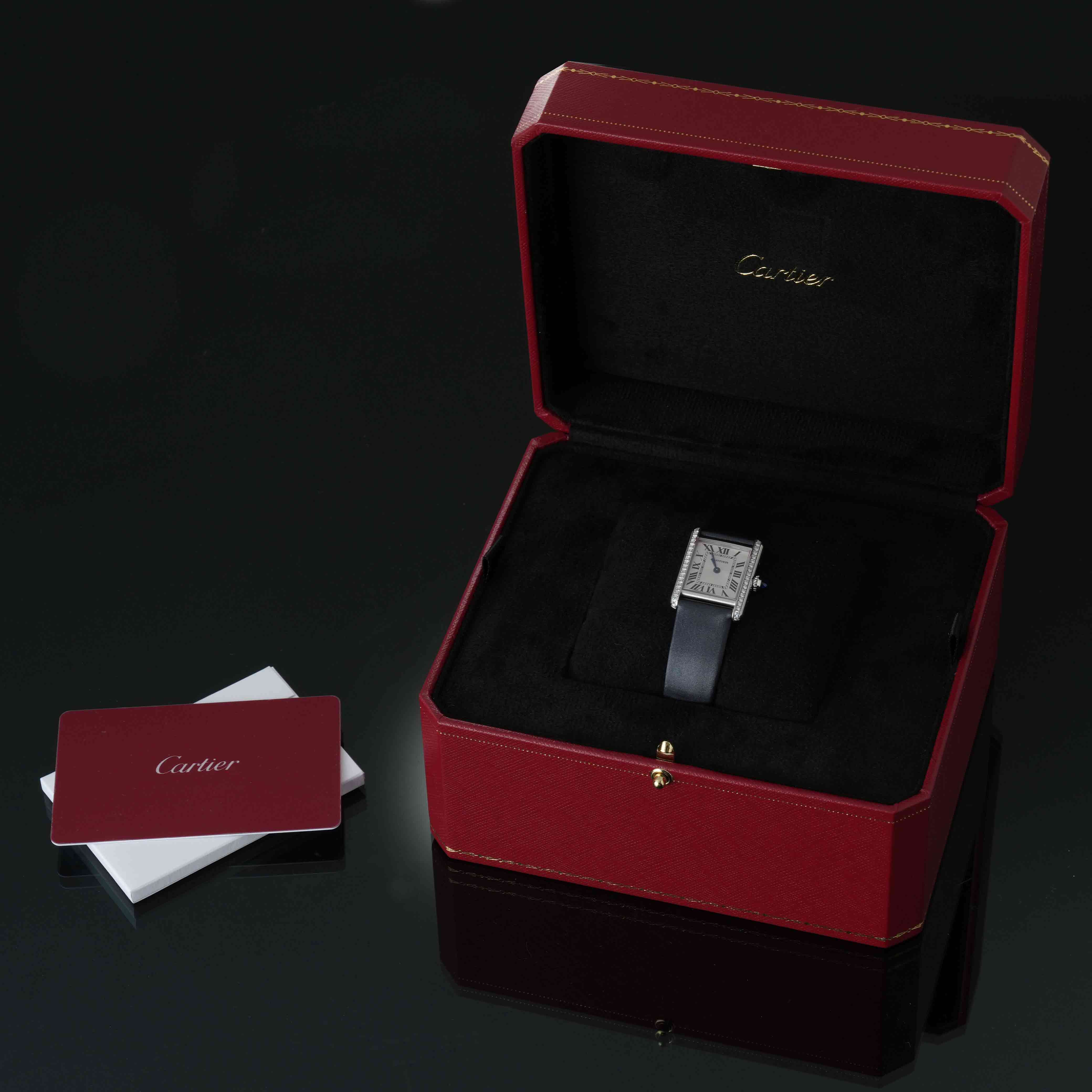 CARTIER(USED)까르띠에 탱크 머스트 스몰 다이아베젤 W4TA0016