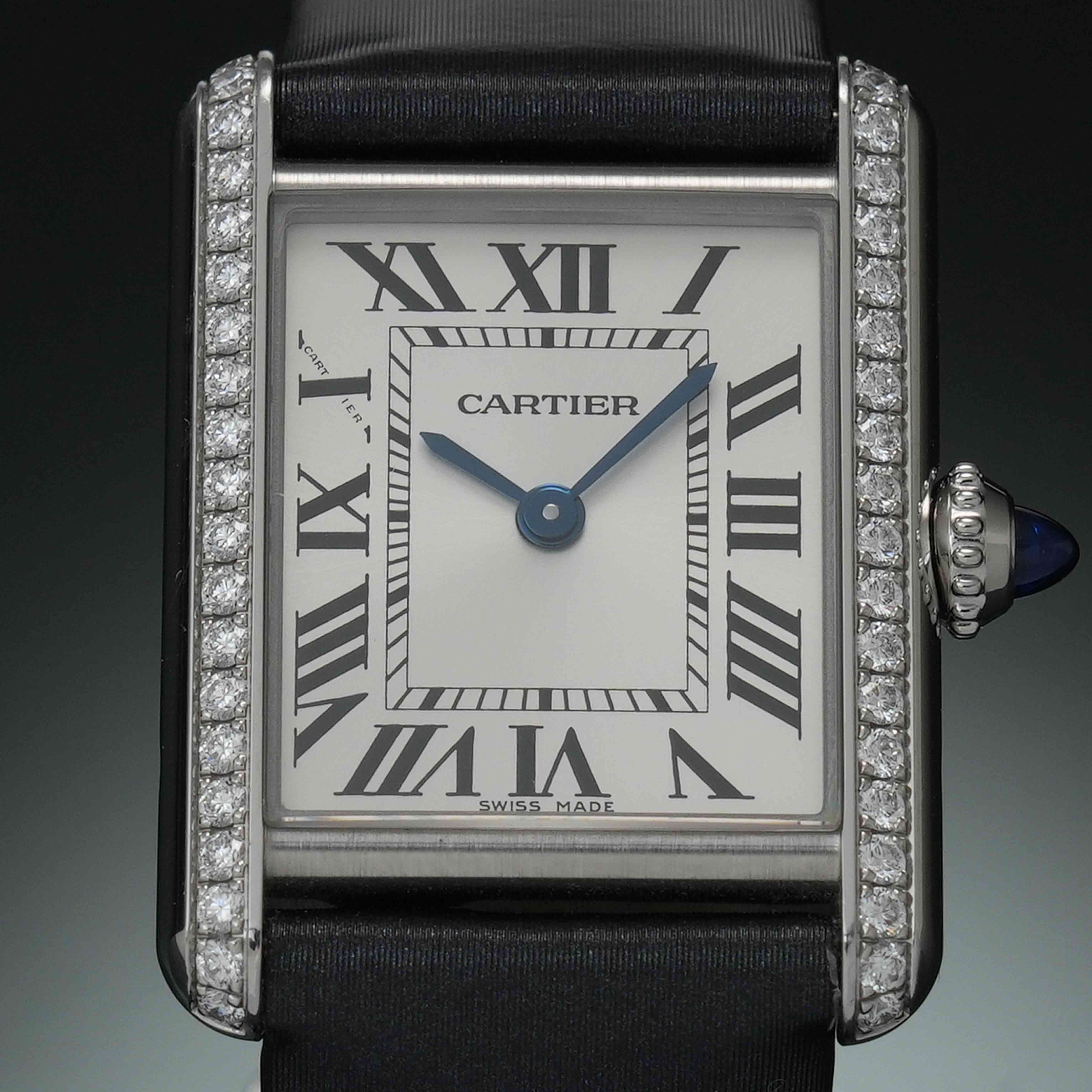 CARTIER(USED)까르띠에 탱크 머스트 스몰 다이아베젤 W4TA0016