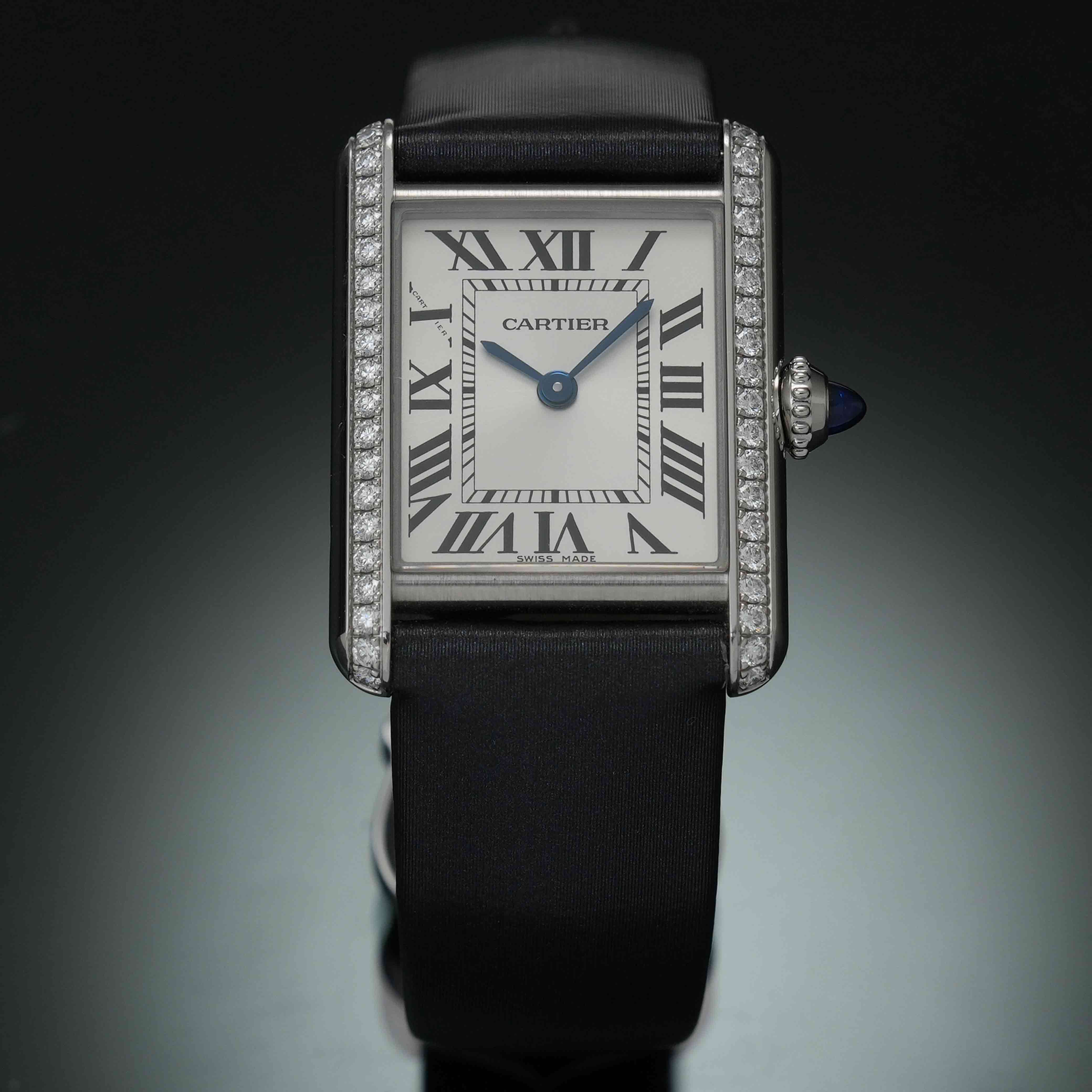 CARTIER(USED)까르띠에 탱크 머스트 스몰 다이아베젤 W4TA0016