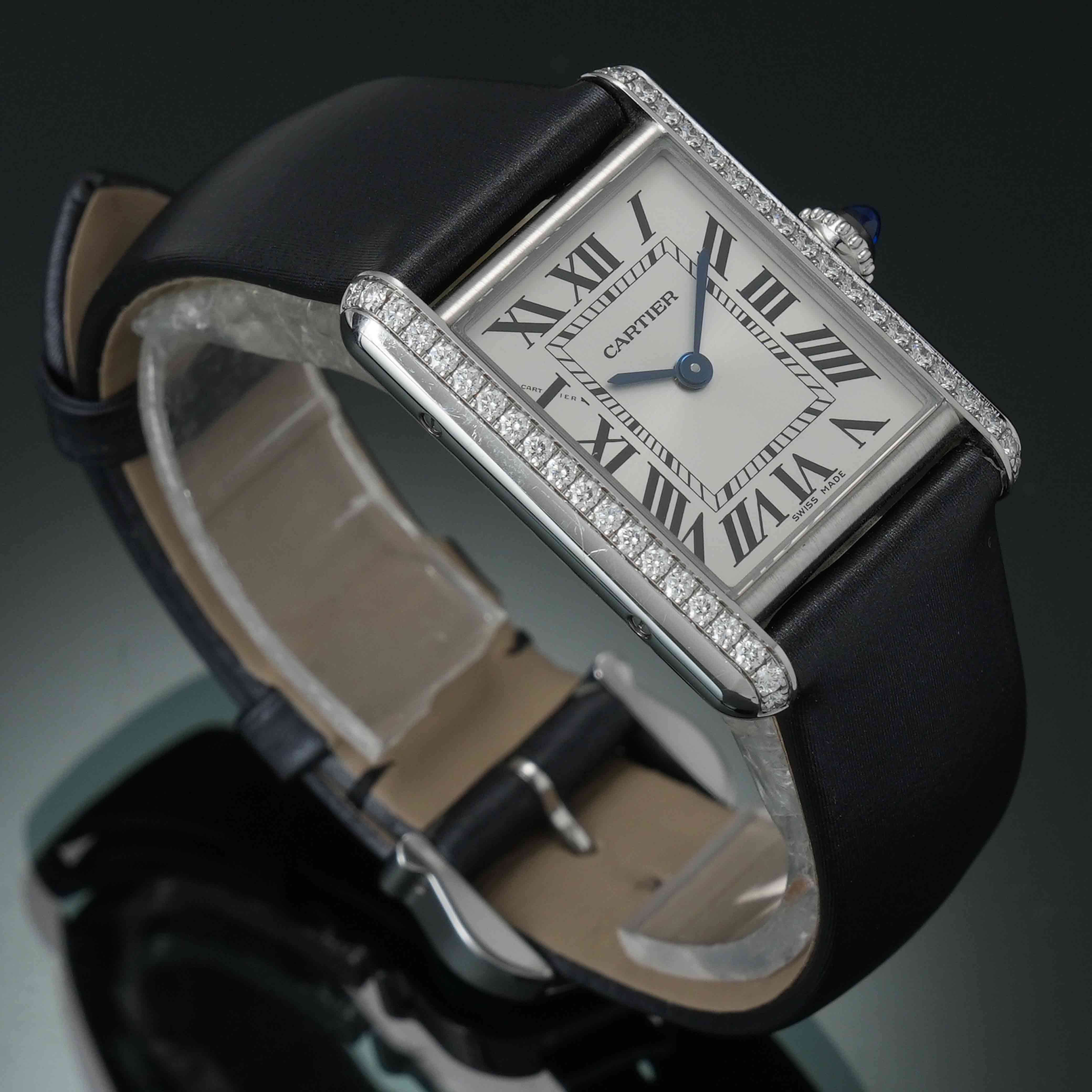 CARTIER(USED)까르띠에 탱크 머스트 스몰 다이아베젤 W4TA0016