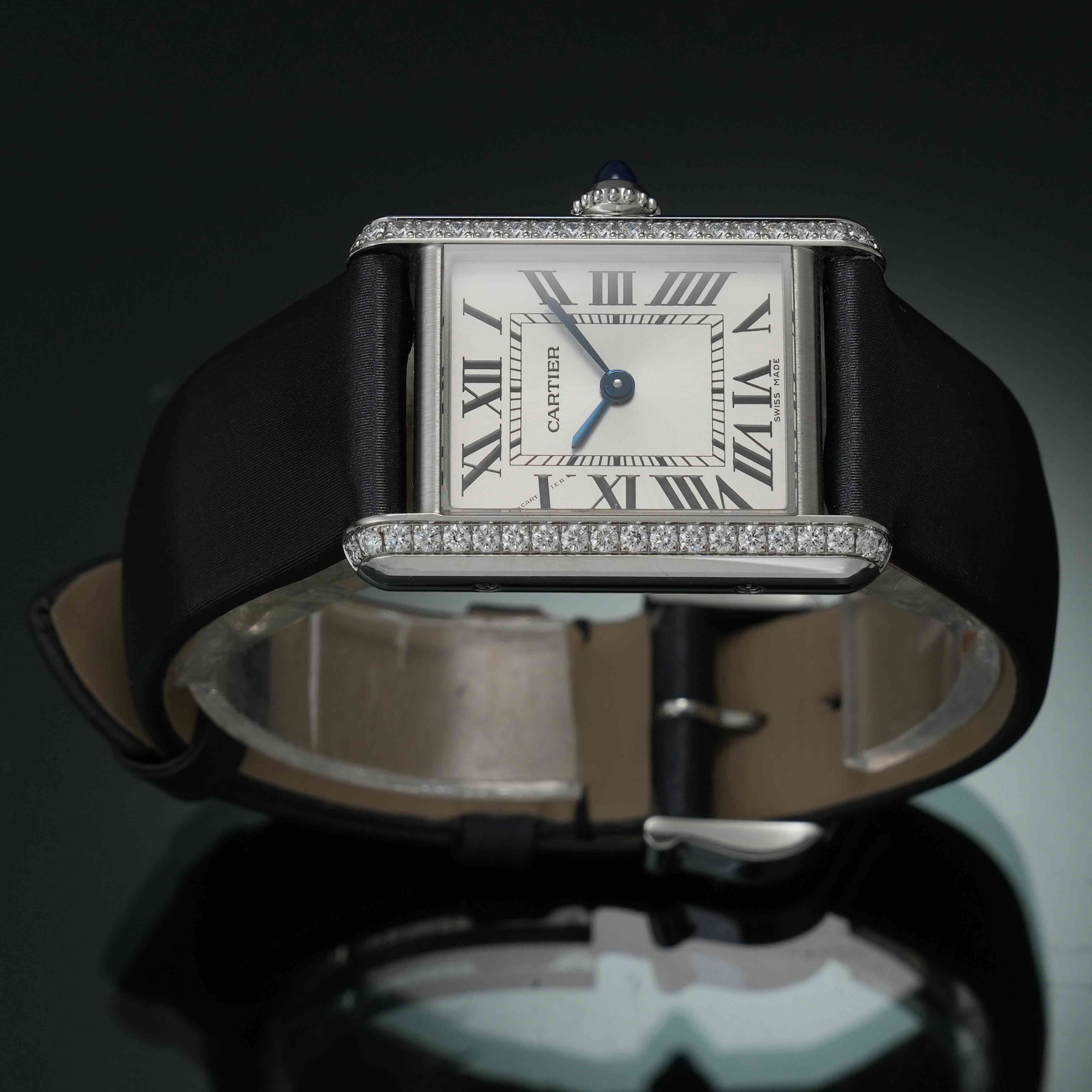 CARTIER(USED)까르띠에 탱크 머스트 스몰 다이아베젤 W4TA0016