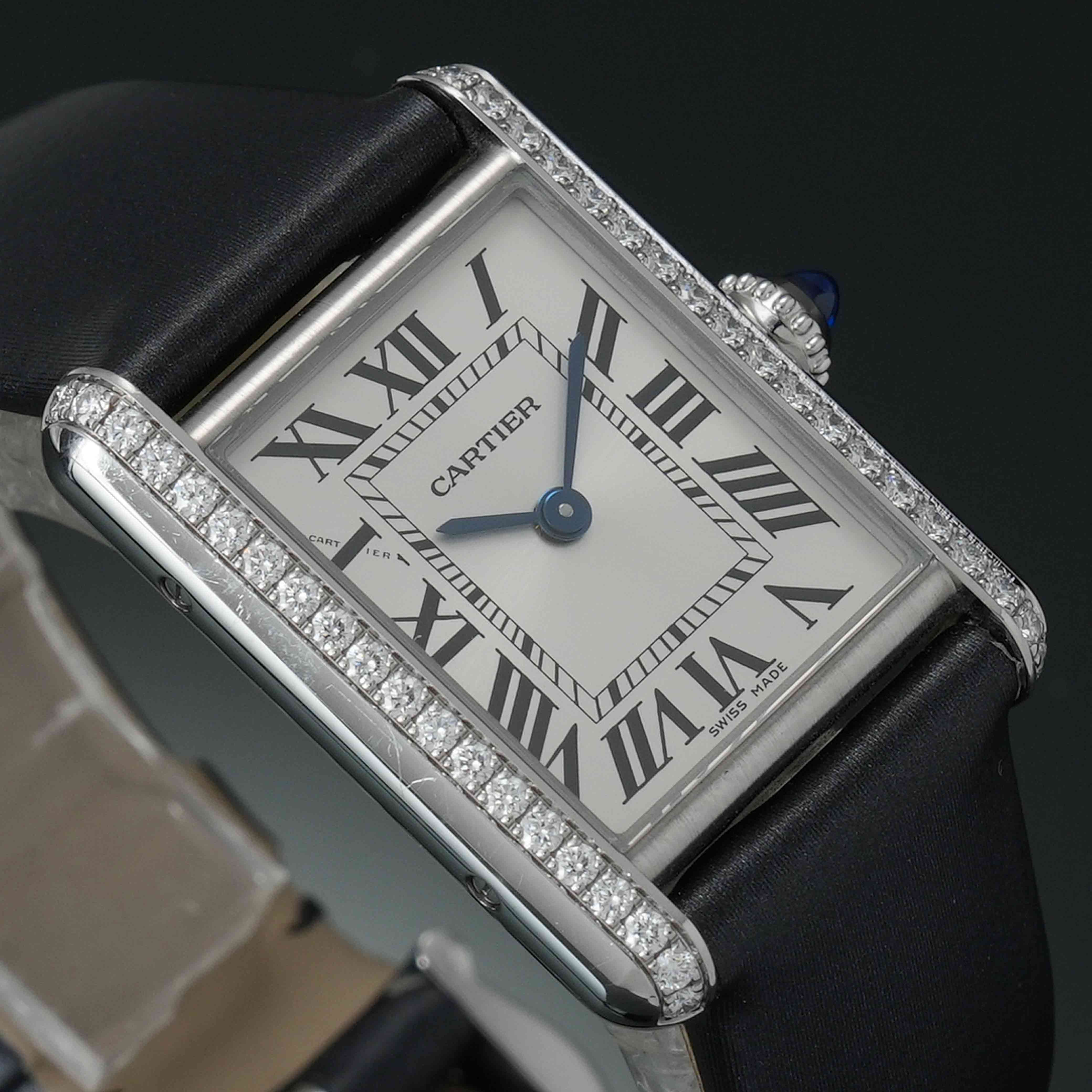 CARTIER(USED)까르띠에 탱크 머스트 스몰 다이아베젤 W4TA0016