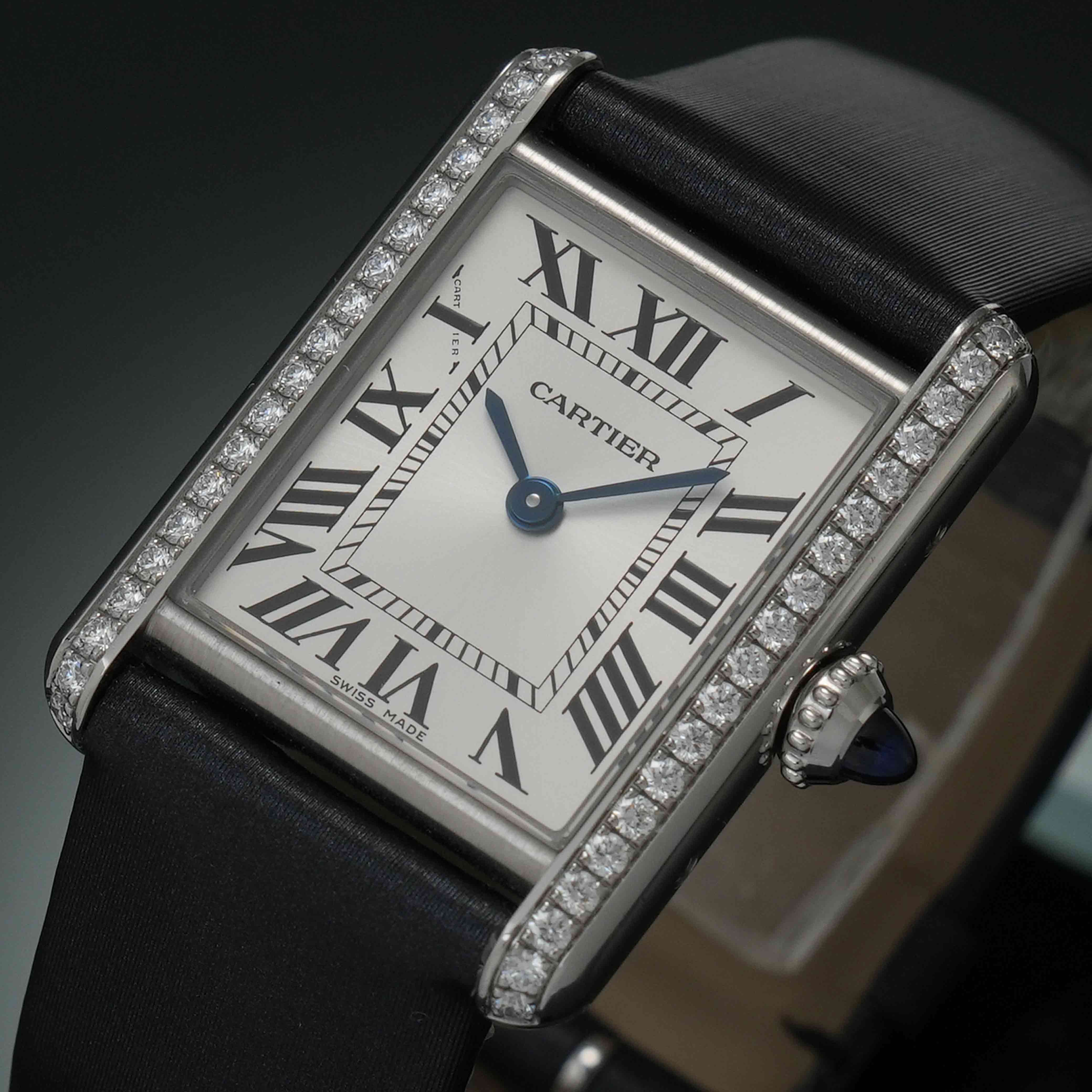 CARTIER(USED)까르띠에 탱크 머스트 스몰 다이아베젤 W4TA0016