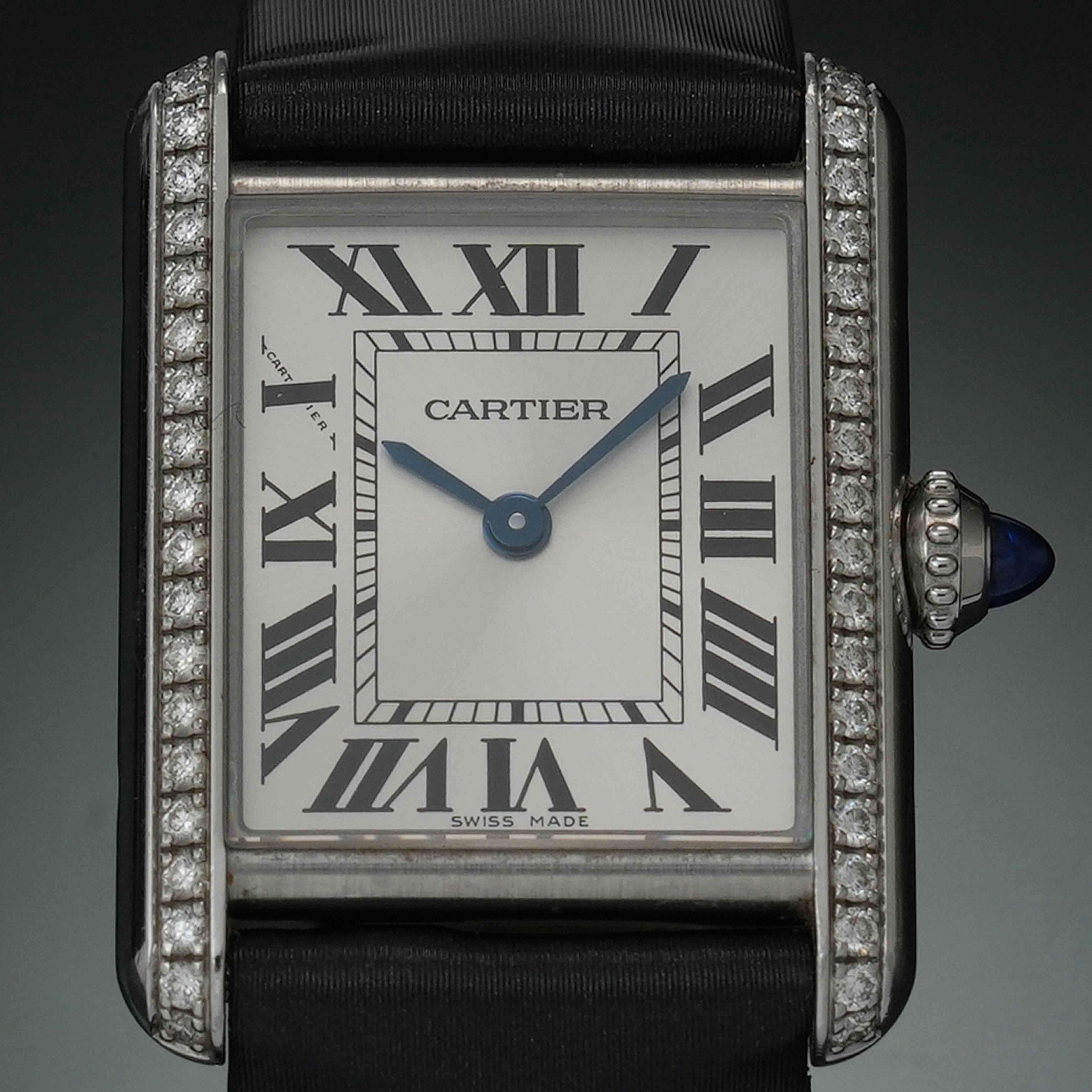 CARTIER(USED)까르띠에 탱크 머스트 스몰 다이아베젤 W4TA0016