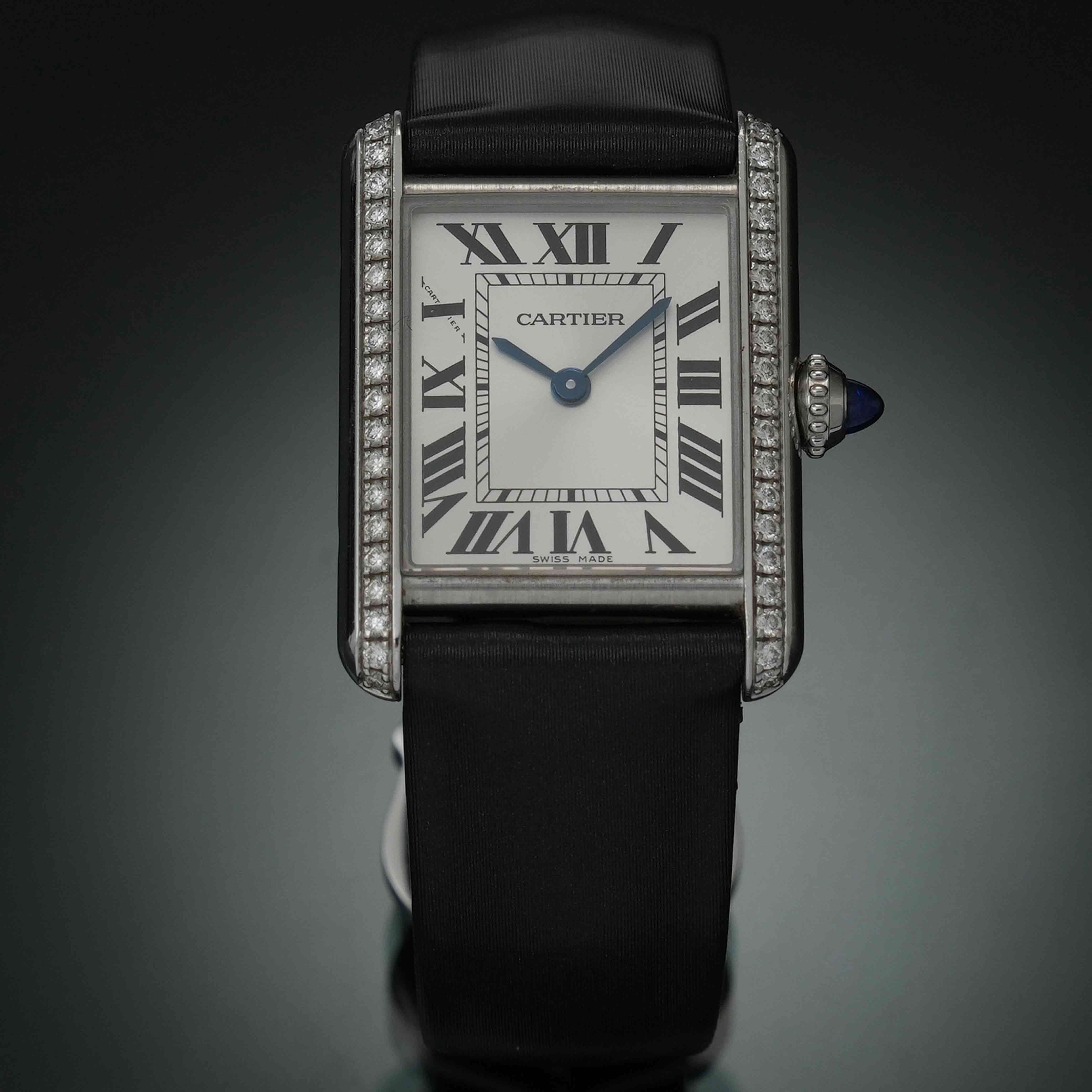 CARTIER(USED)까르띠에 탱크 머스트 스몰 다이아베젤 W4TA0016