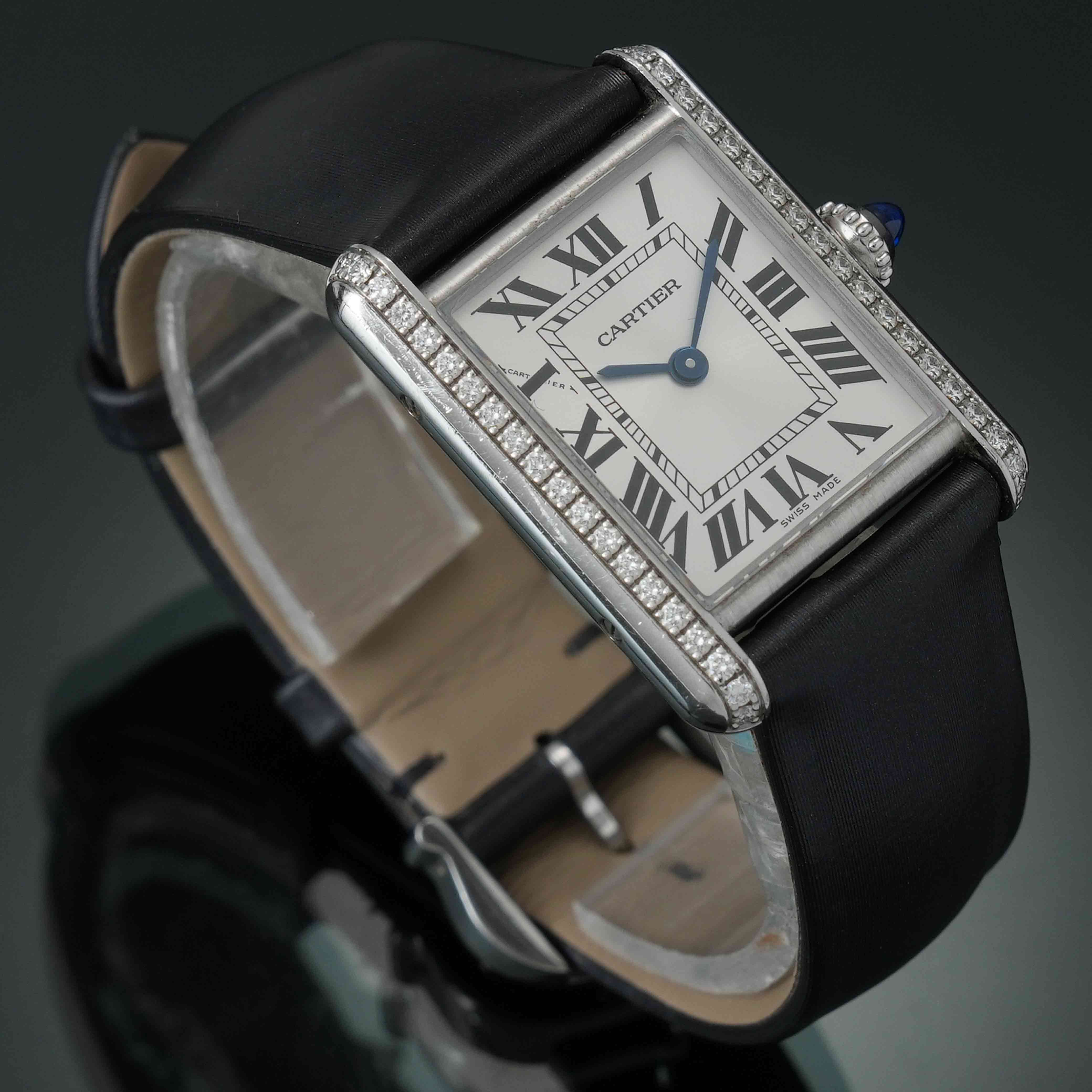 CARTIER(USED)까르띠에 탱크 머스트 스몰 다이아베젤 W4TA0016