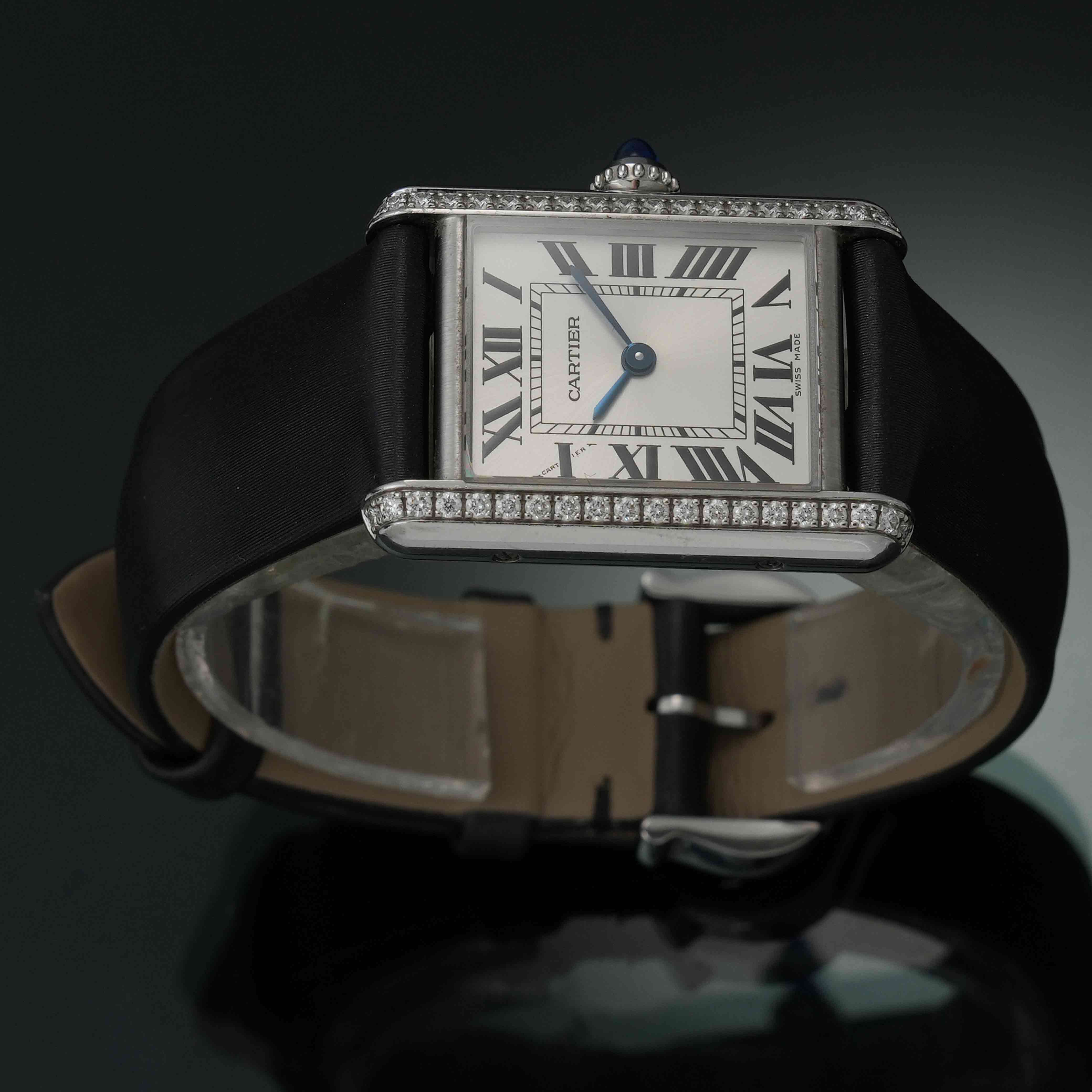 CARTIER(USED)까르띠에 탱크 머스트 스몰 다이아베젤 W4TA0016