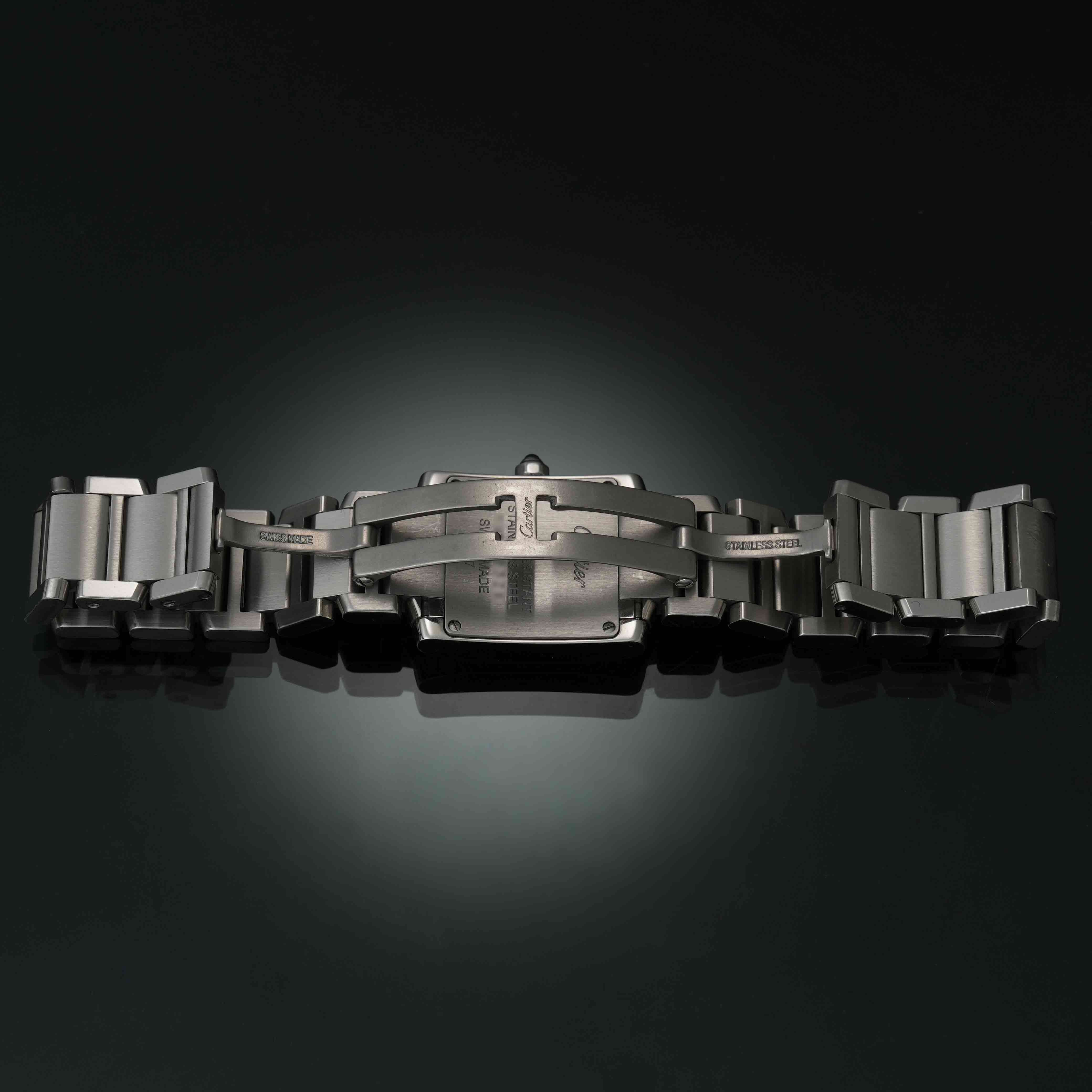 CARTIER(USED)까르띠에 탱크 프랑세즈 스몰 다이아 베젤 W4TA0008