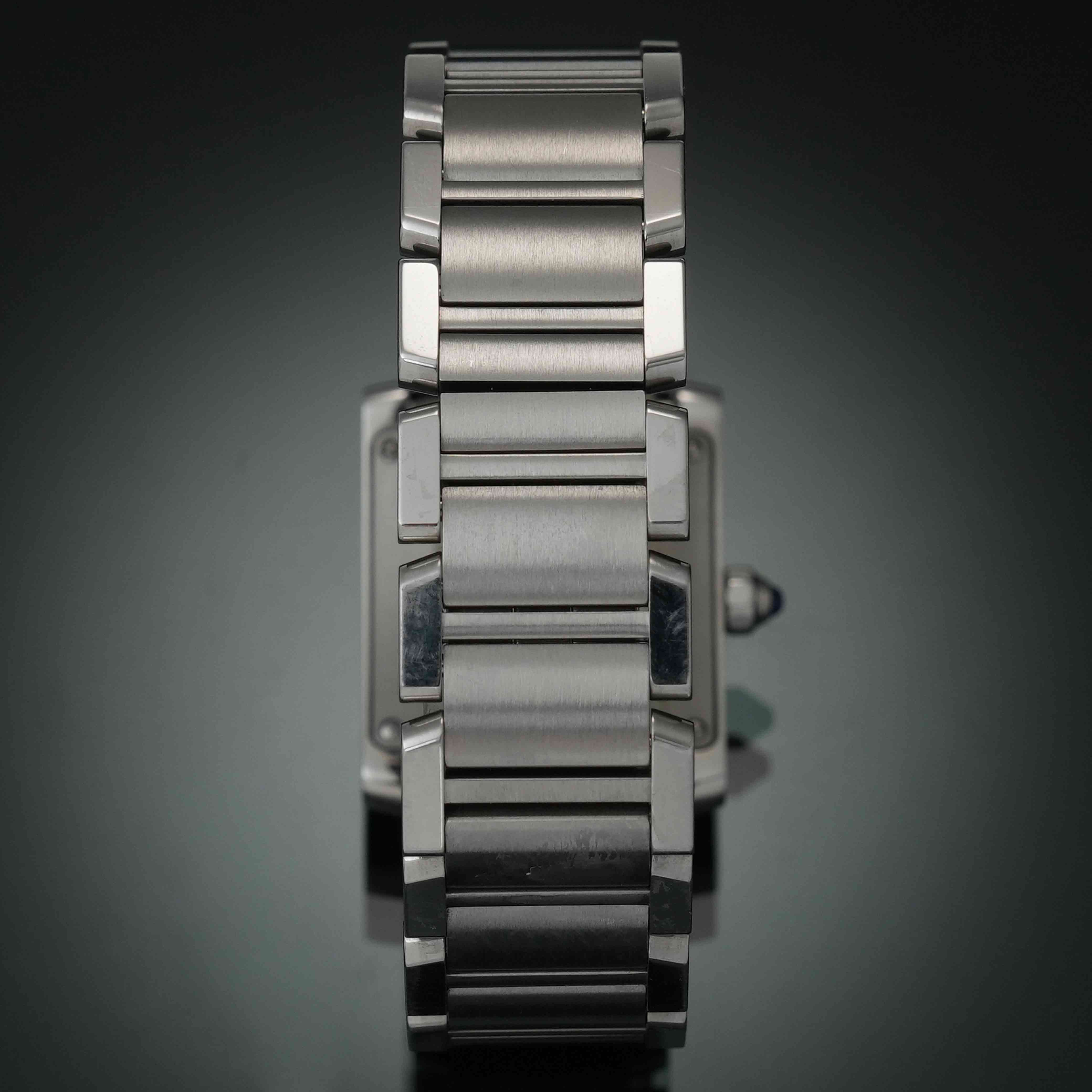 CARTIER(USED)까르띠에 탱크 프랑세즈 스몰 다이아 베젤 W4TA0008