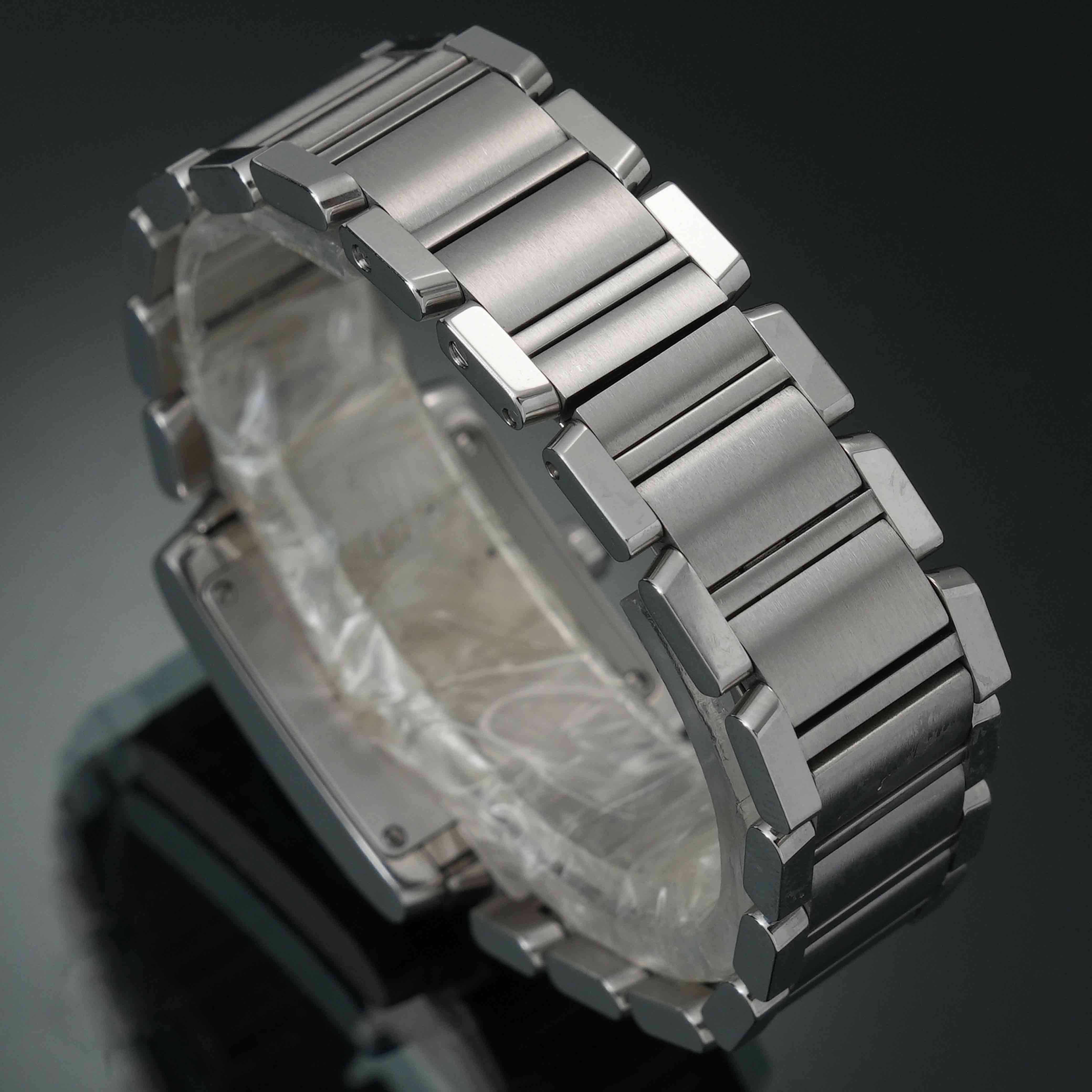 CARTIER(USED)까르띠에 탱크 프랑세즈 스몰 다이아 베젤 W4TA0008