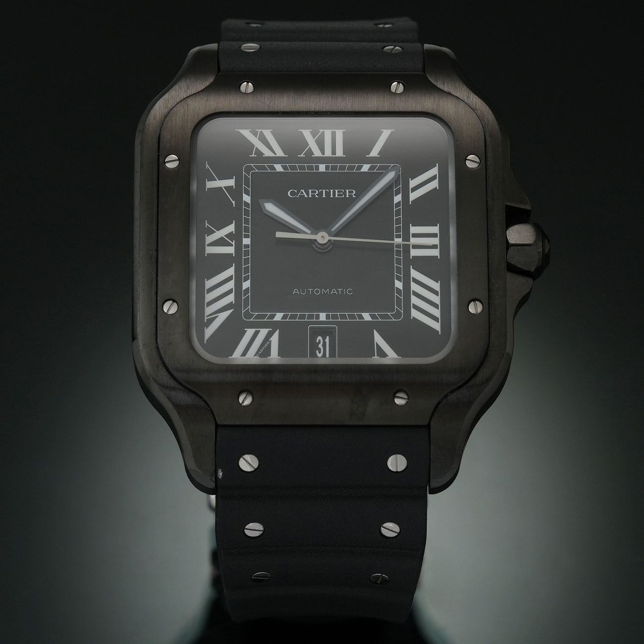 CARTIER(USED)까르띠에 산토스 블랙 라지 WSSA0039
