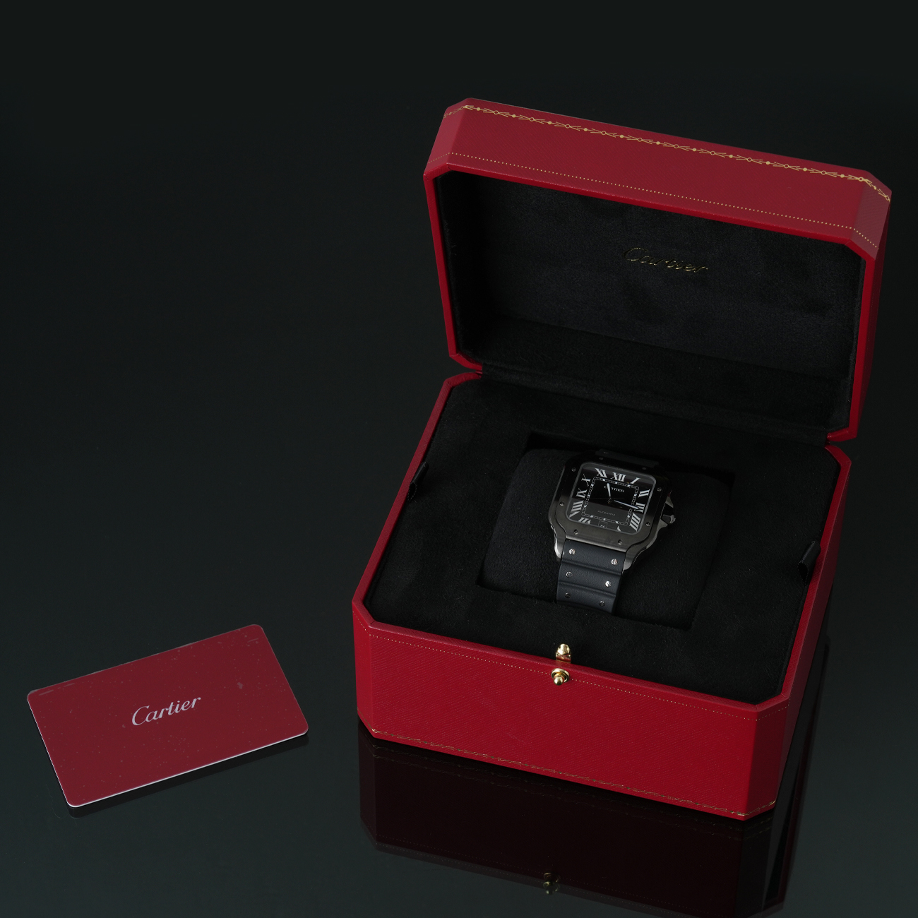 CARTIER(USED)까르띠에 산토스 블랙 라지 WSSA0039