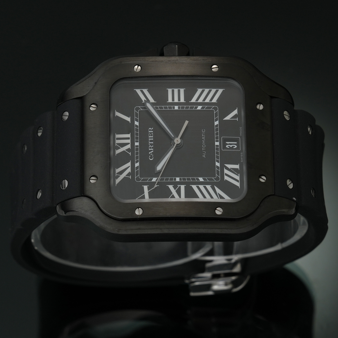 CARTIER(USED)까르띠에 산토스 블랙 라지 WSSA0039