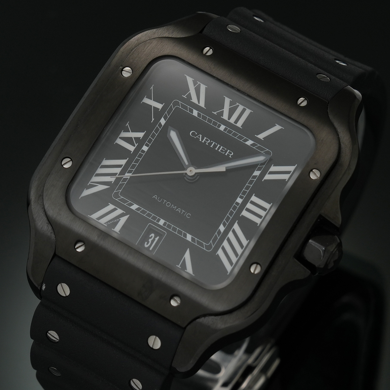 CARTIER(USED)까르띠에 산토스 블랙 라지 WSSA0039