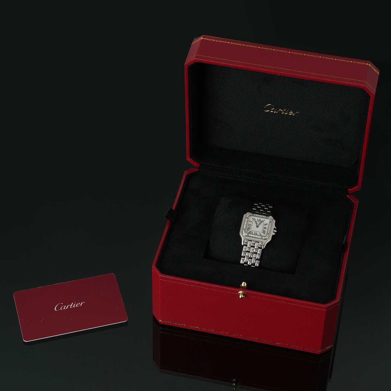 CARTIER(USED)까르띠에 팬더 스틸 미듐 W4PN0008