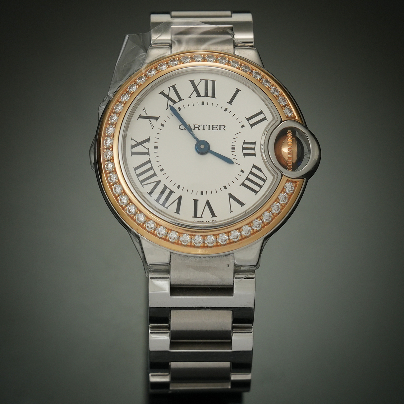 CARTIER(USED)까르띠에 발롱블루 28 다이아베젤